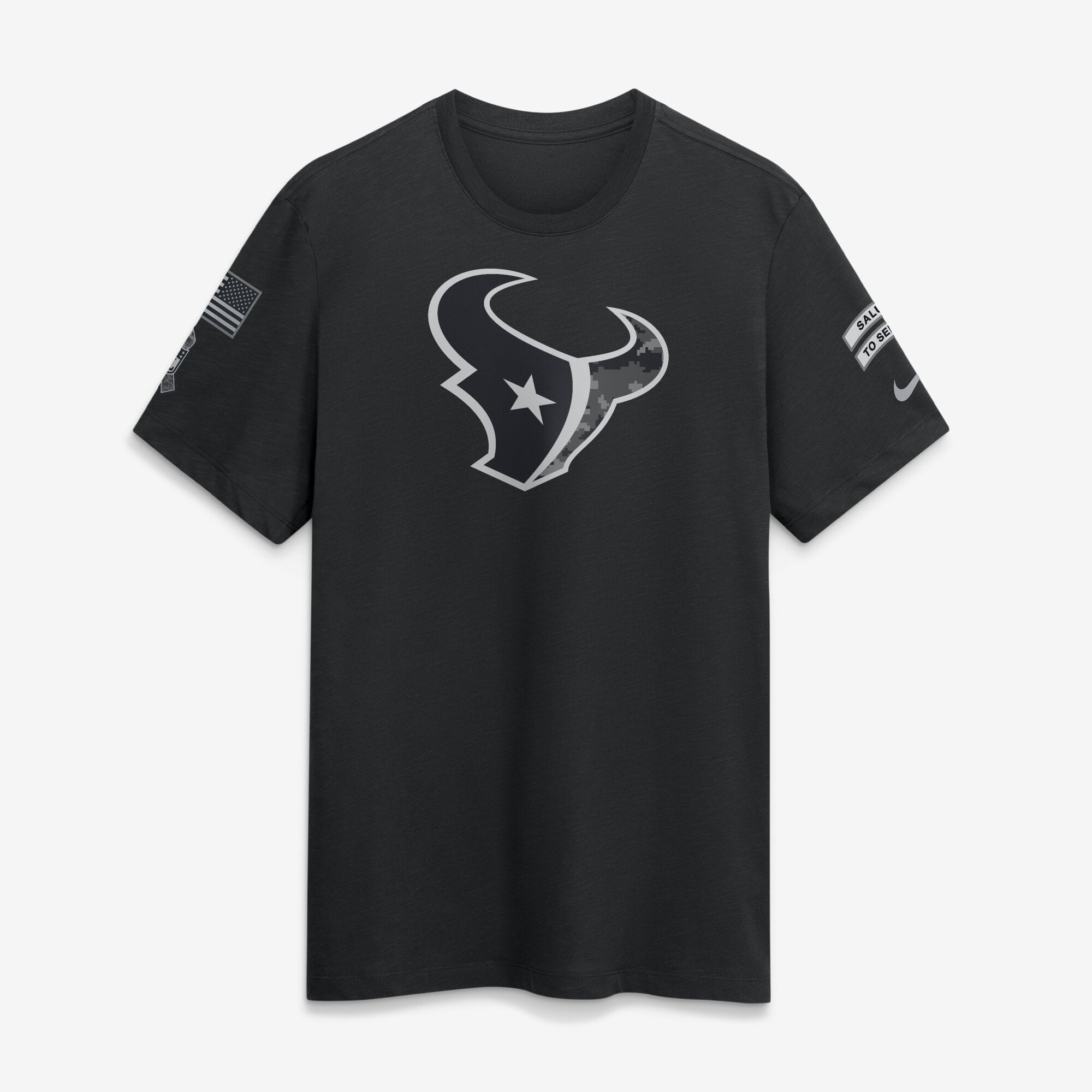 T-shirt Nike noir pour homme Houston Texans 2026 Salute to Service