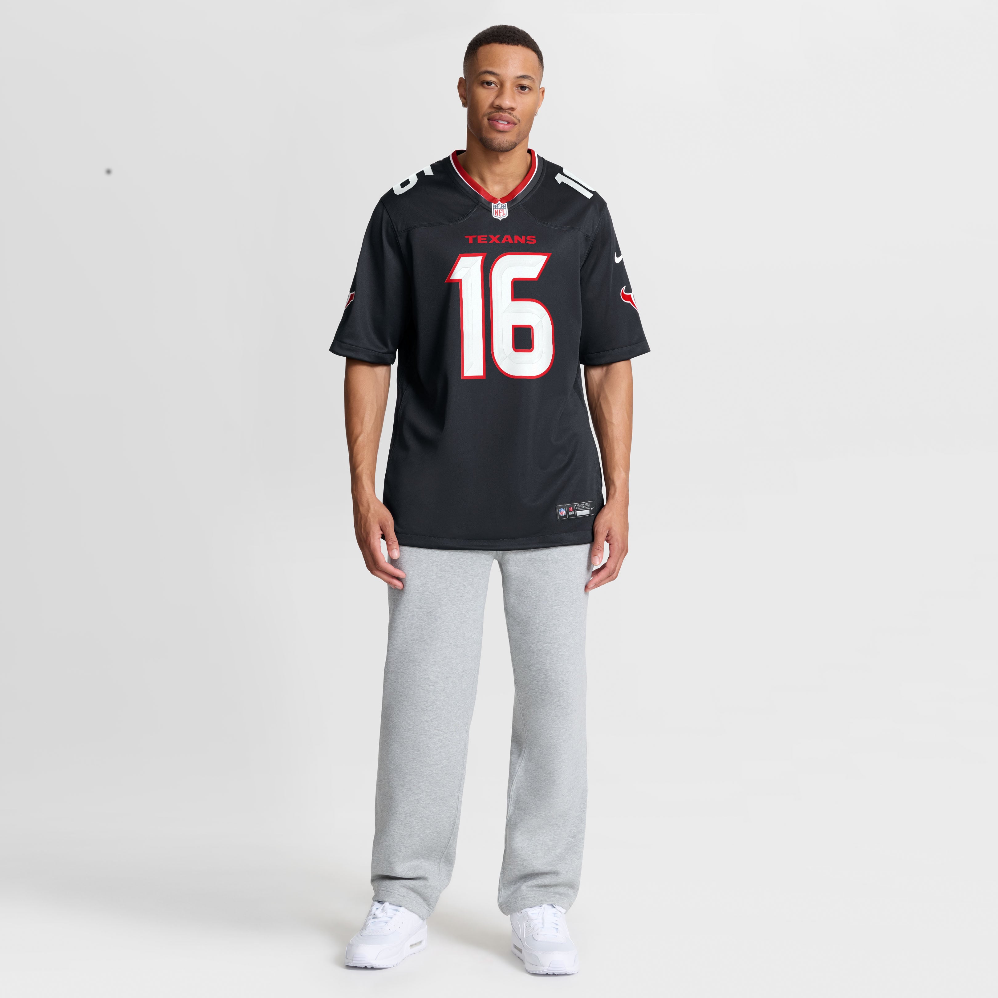 Maillot de match Nike Brett Rypien bleu marine des Houston Texans pour homme