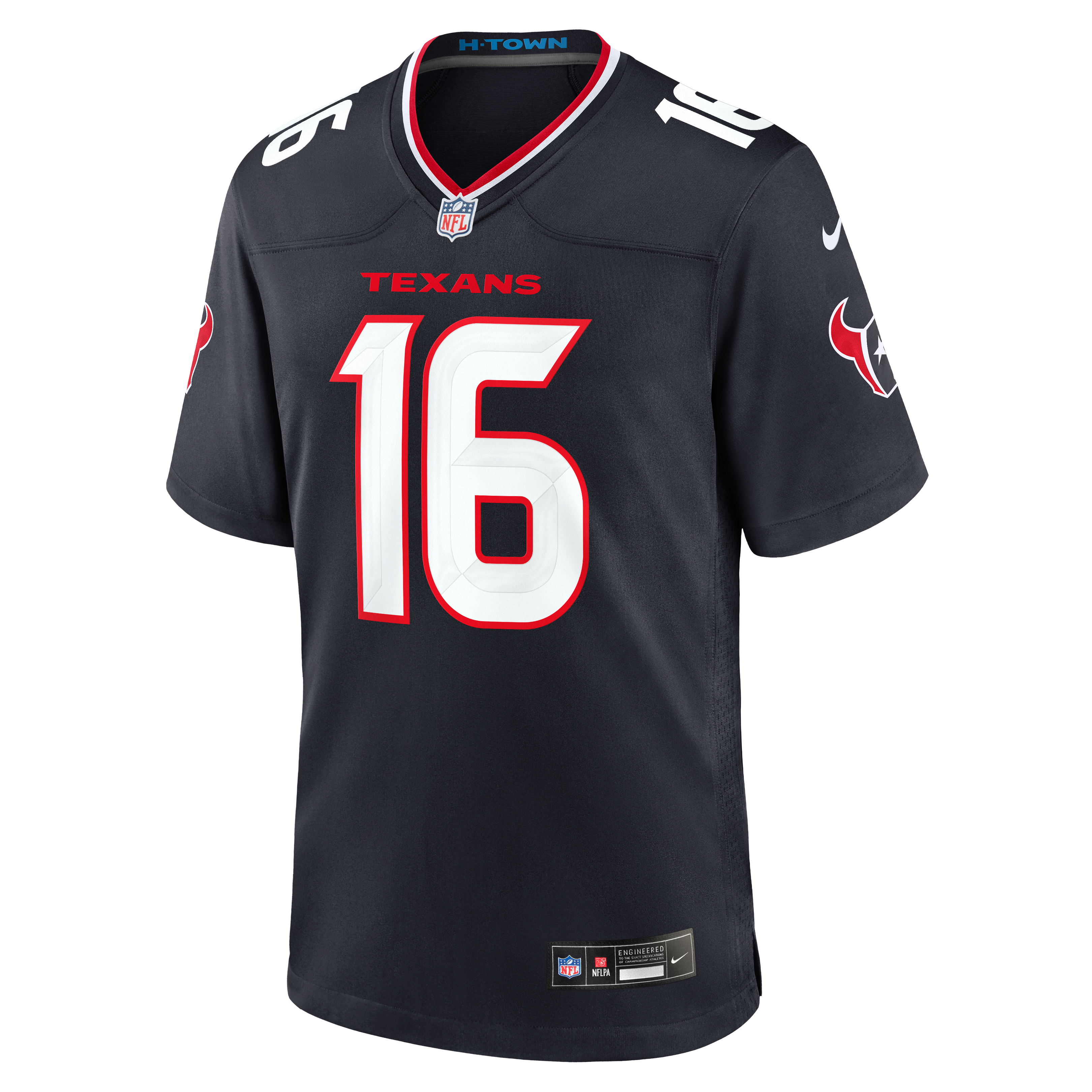 Maillot de match Nike Brett Rypien bleu marine des Houston Texans pour homme
