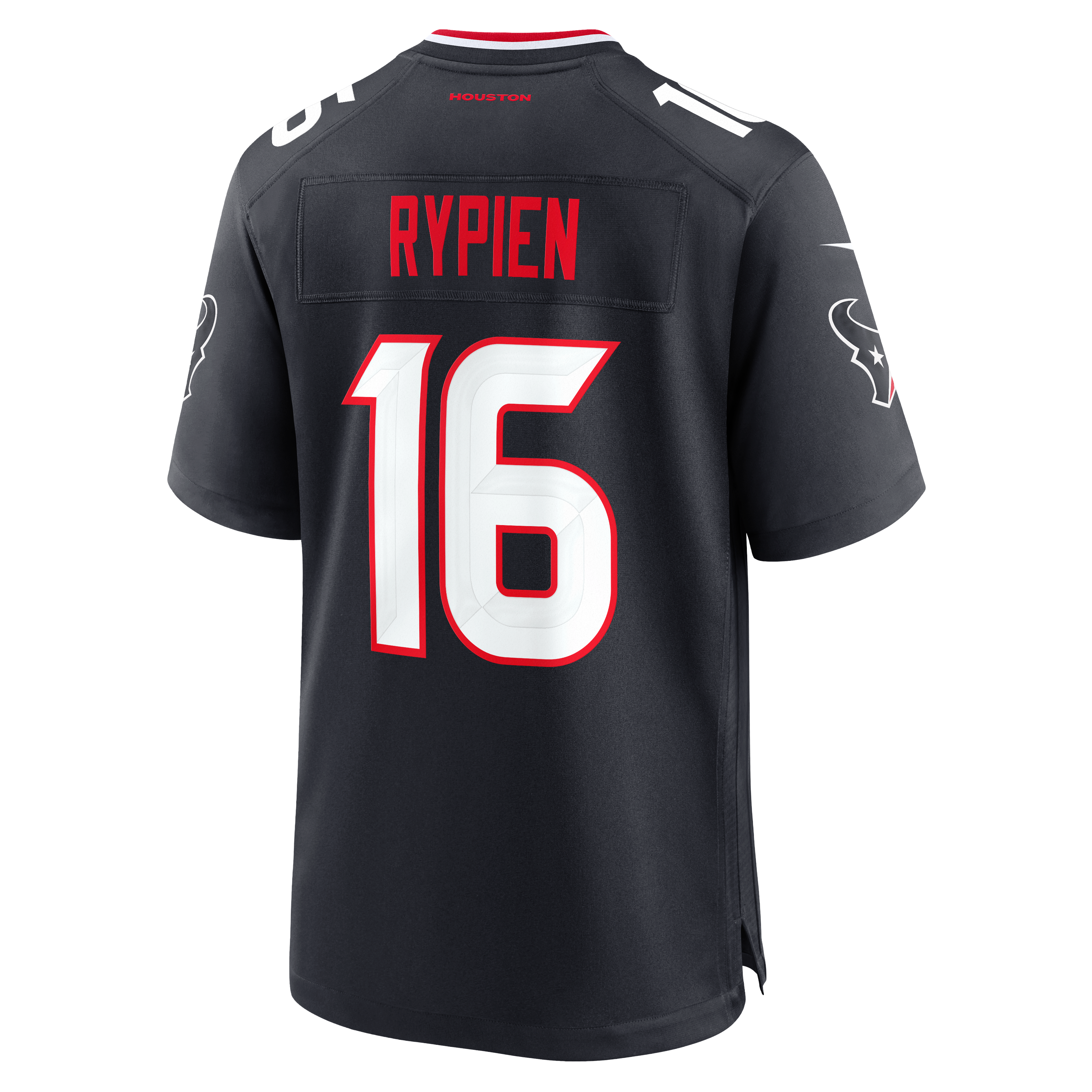 Maillot de match Nike Brett Rypien bleu marine des Houston Texans pour homme