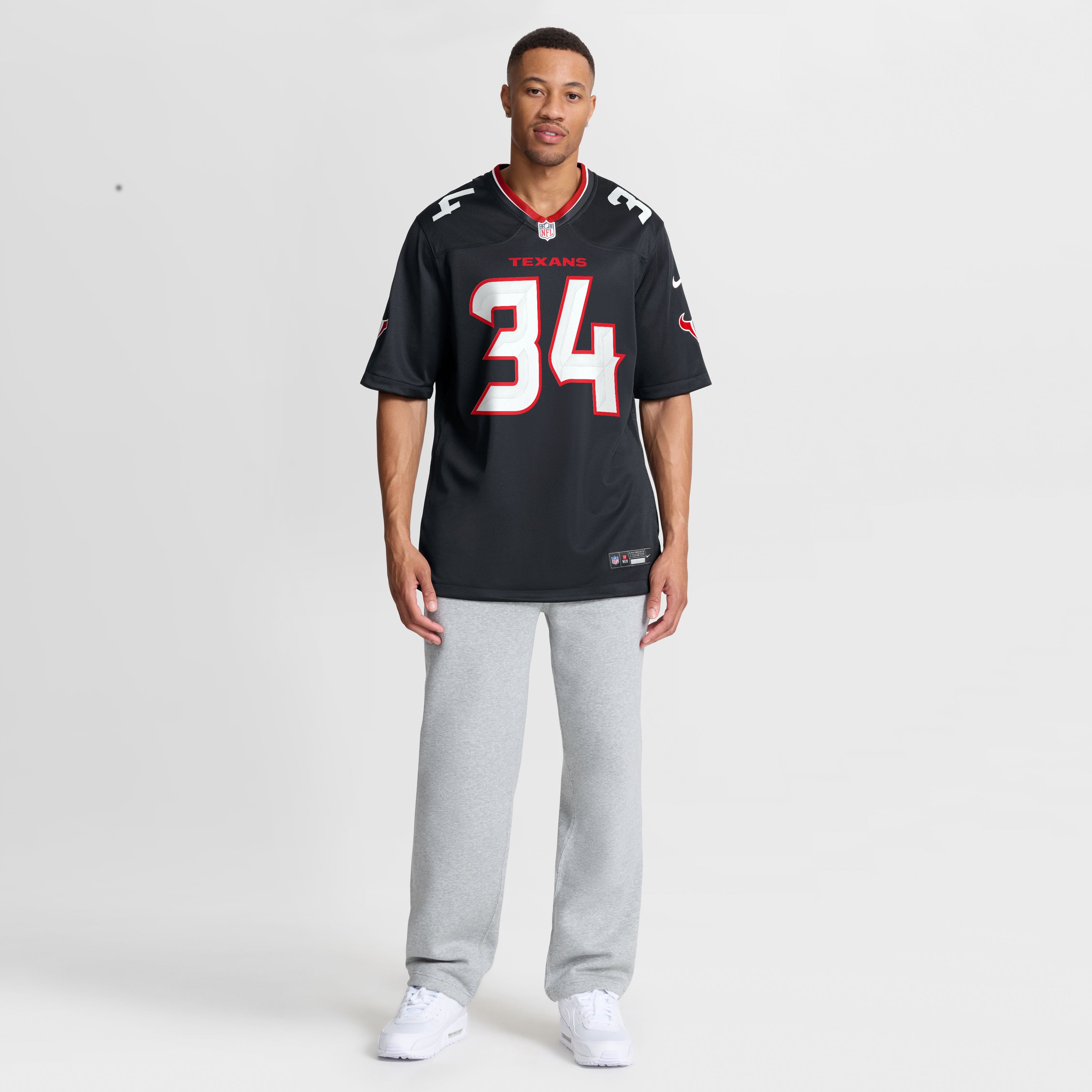 Maillot de match Nike Bryce Hall bleu marine des Houston Texans pour homme