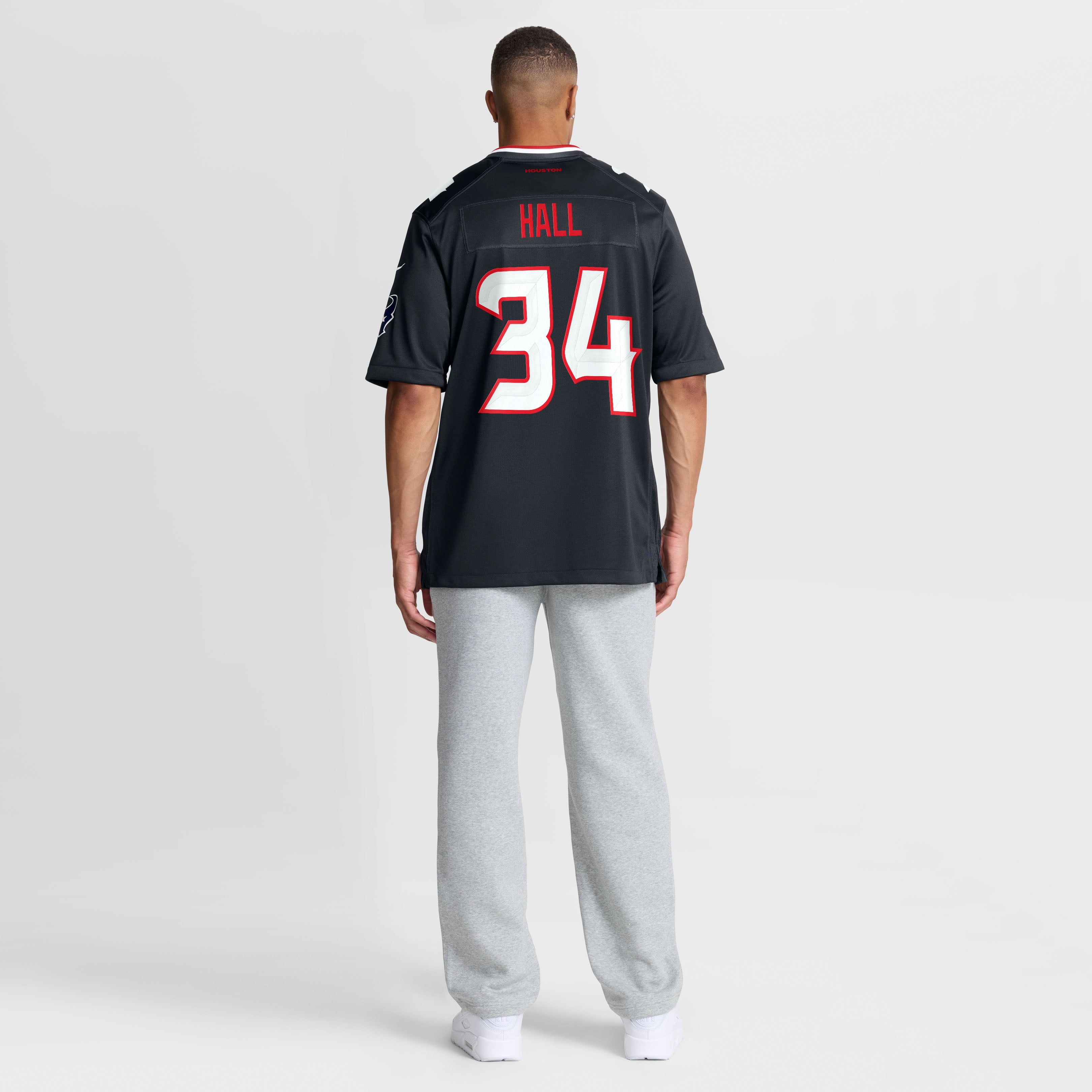 Maillot de match Nike Bryce Hall bleu marine des Houston Texans pour homme