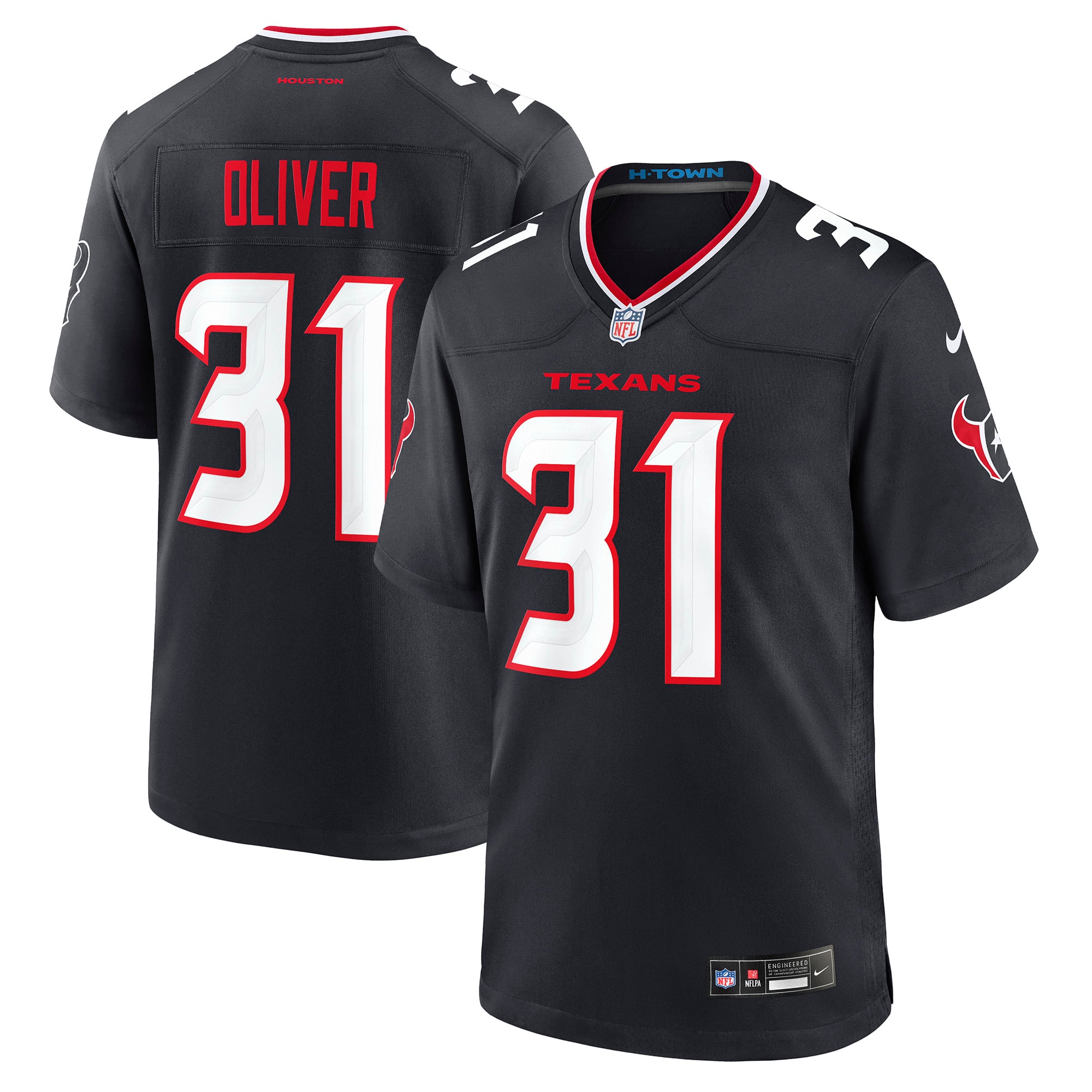 Men's Nike Bryce Oliver Navy Houston Texans Team Game Jersey