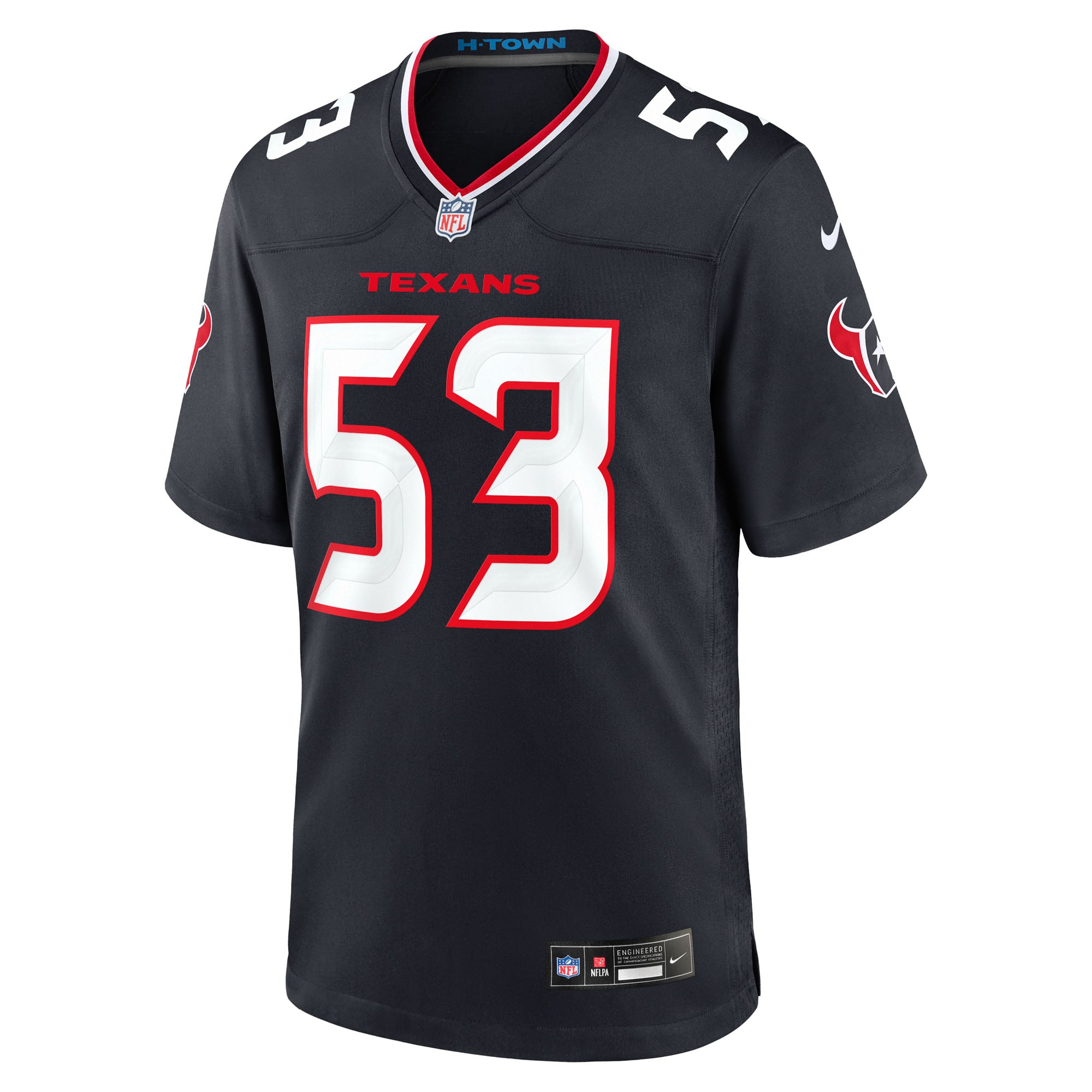 Men's Nike Caleb Johnson Navy Houston Texans Team Game Jersey