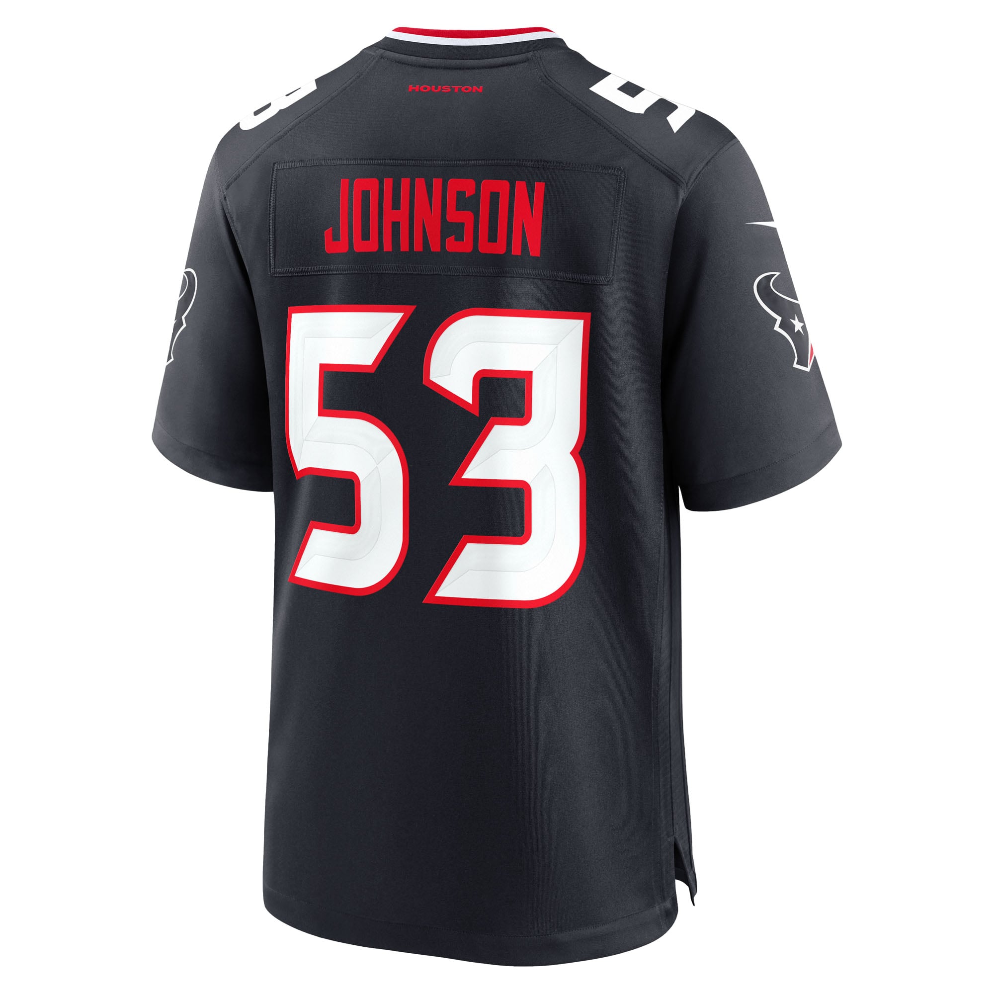 Men's Nike Caleb Johnson Navy Houston Texans Team Game Jersey