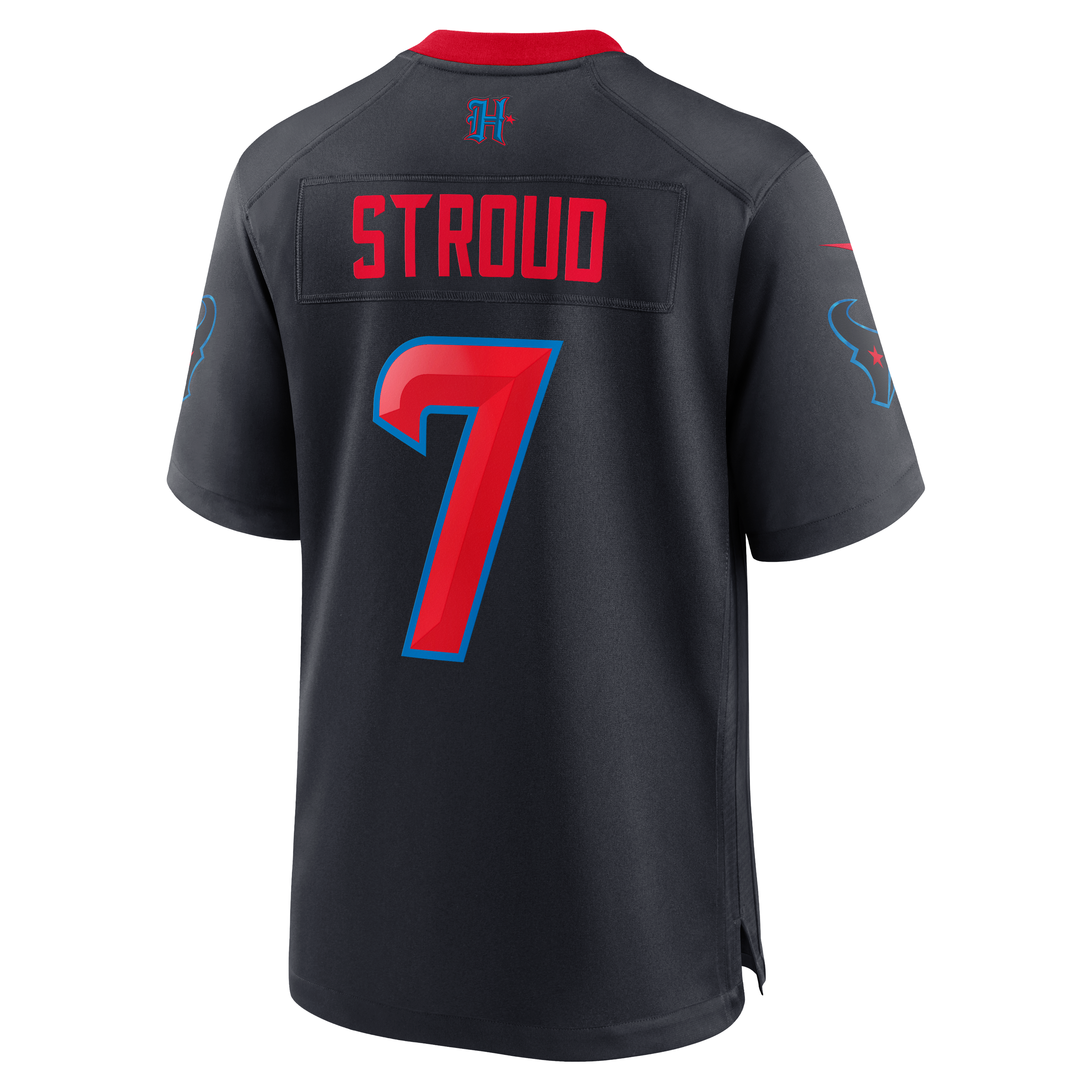 Maillot de match Nike C.J. Stroud bleu marine des Houston Texans, édition alternative 25e saison