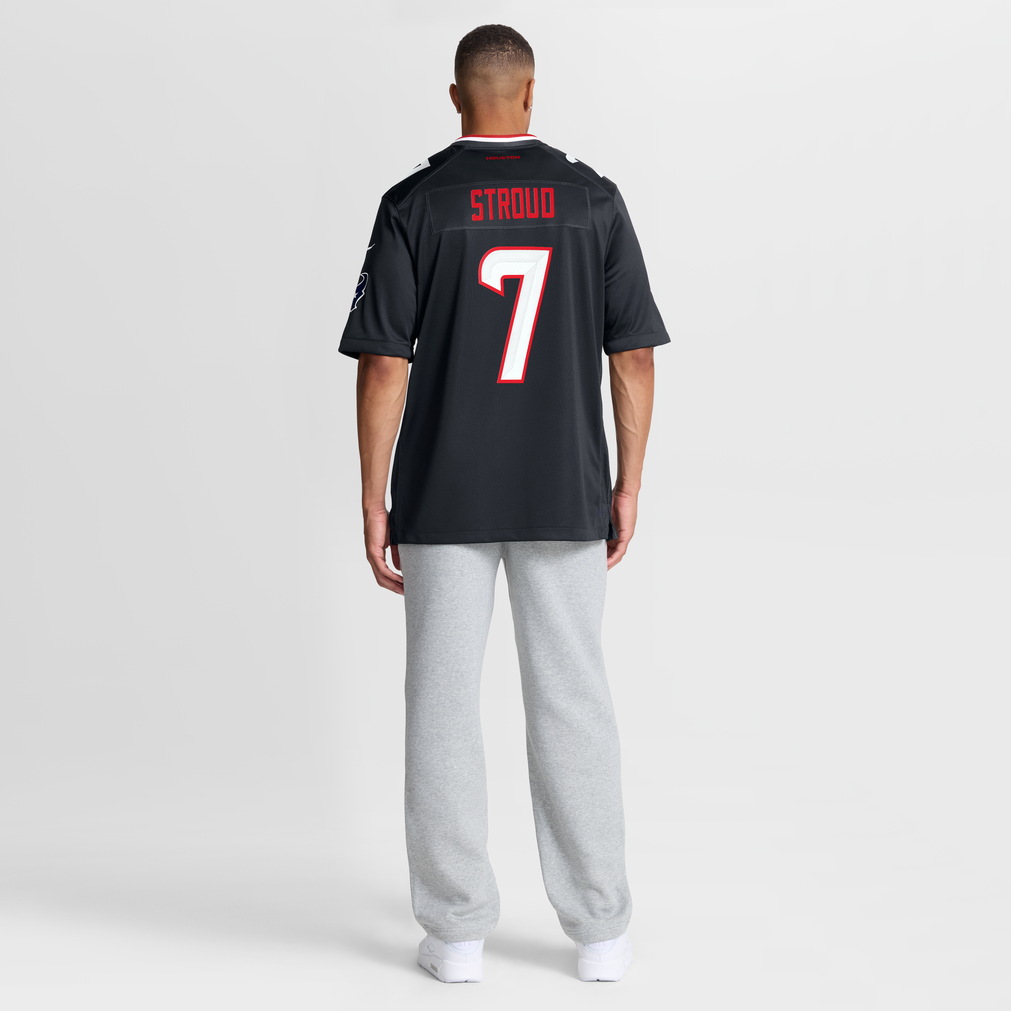 Maillot de match Nike C.J. Stroud bleu marine des Houston Texans pour homme, 25e saison