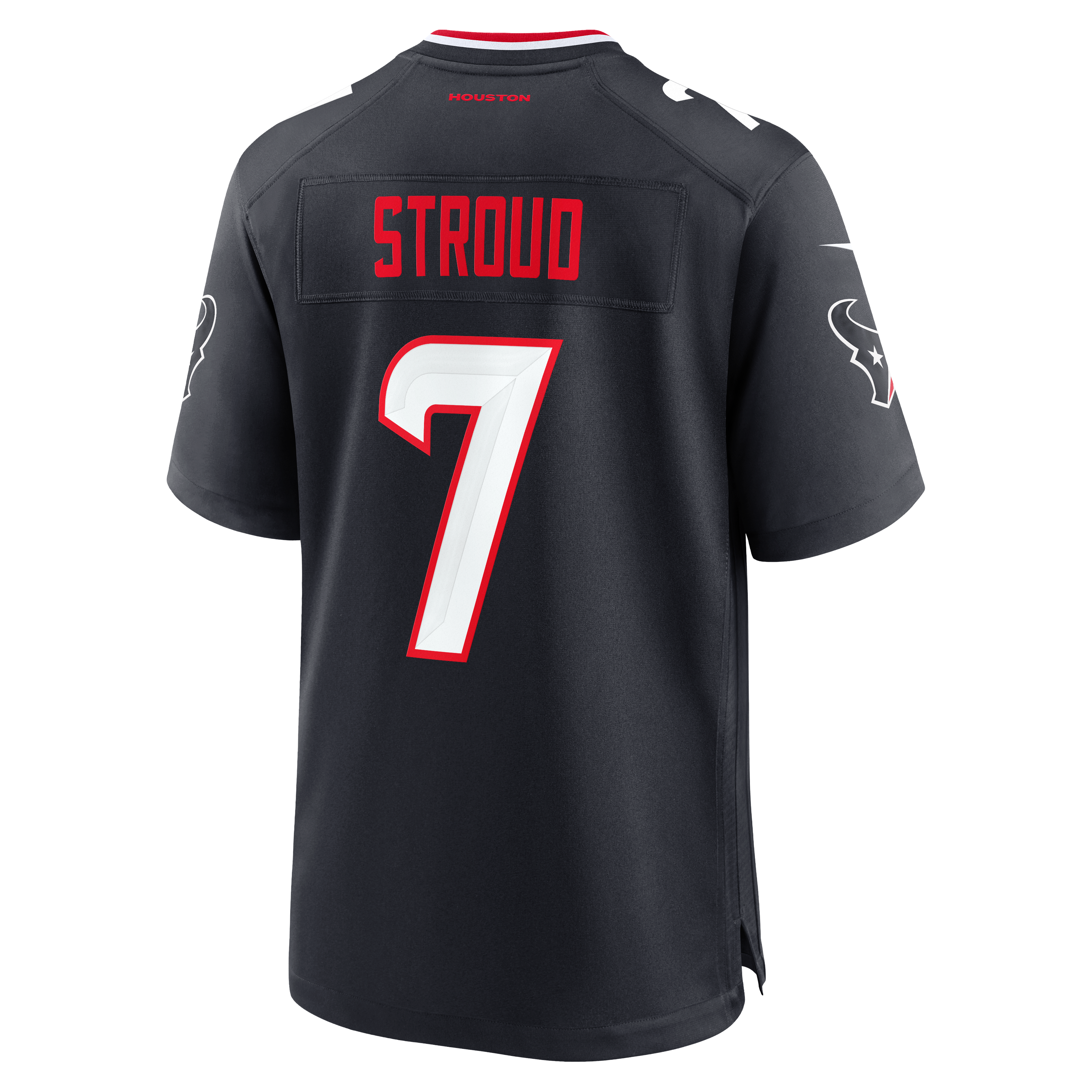 Maillot de match Nike C.J. Stroud bleu marine des Houston Texans pour homme, 25e saison