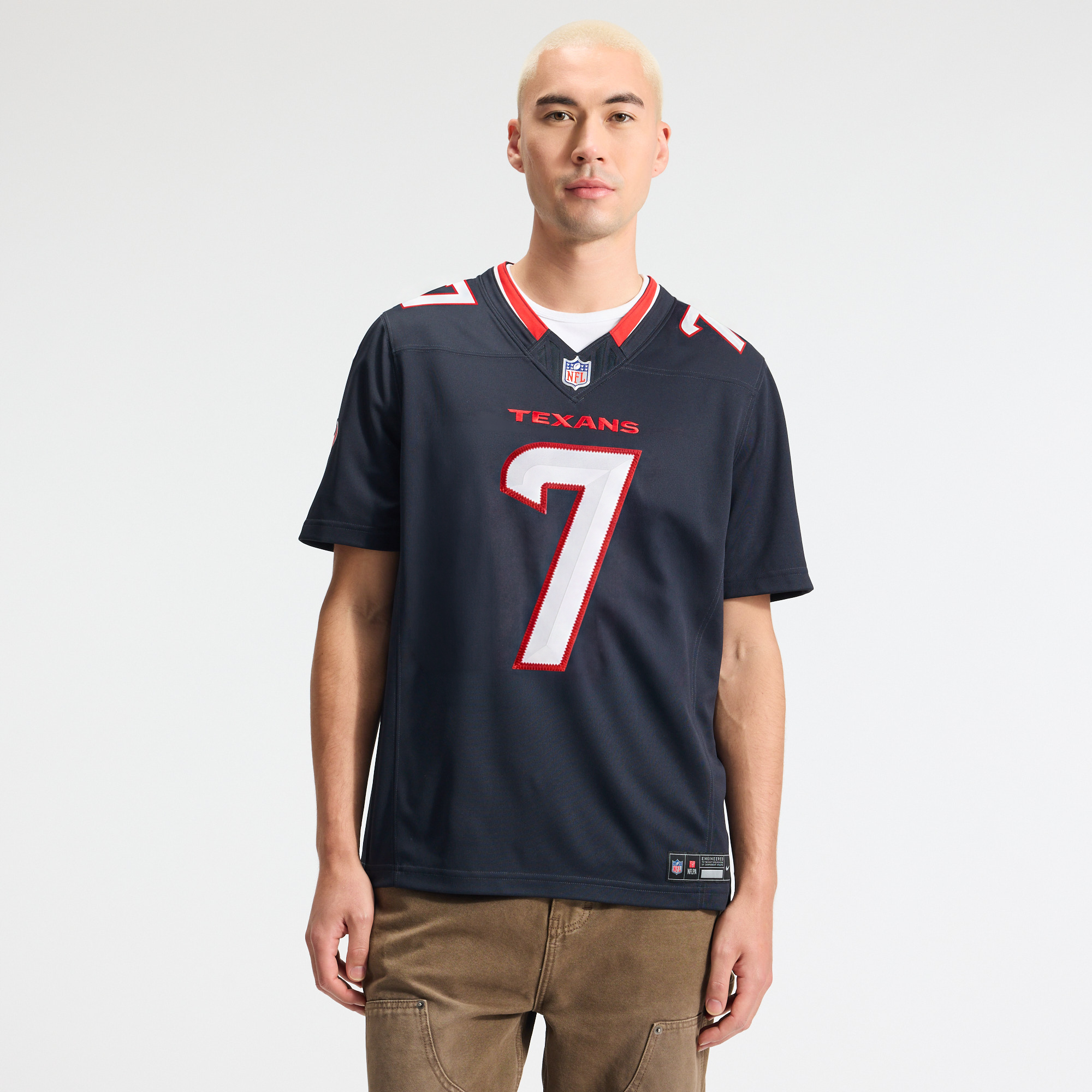Maillot Nike C.J. Stroud bleu marine Houston Texans Team Vapor F.U.S.E. édition limitée cousue