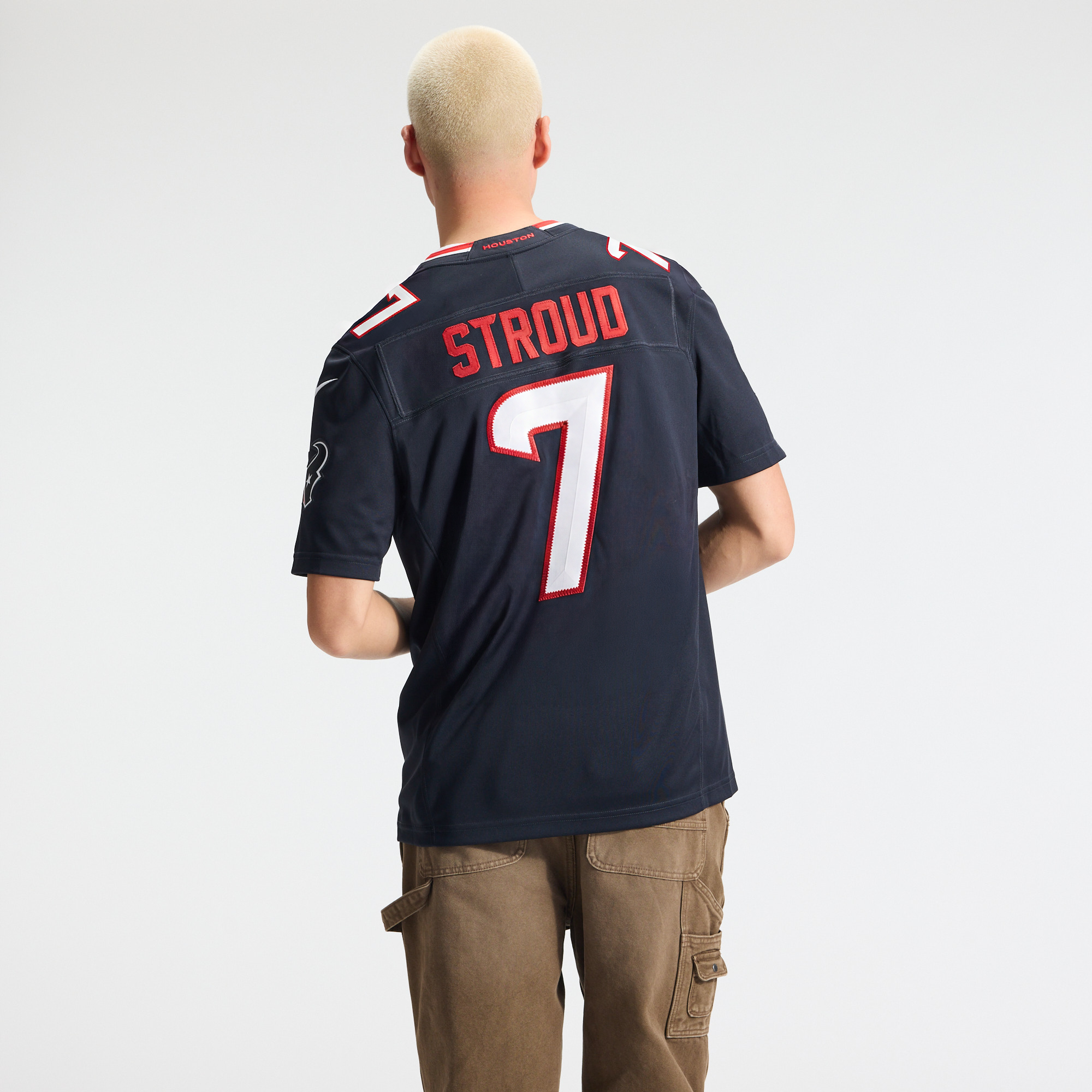 Maillot Nike C.J. Stroud bleu marine Houston Texans Team Vapor F.U.S.E. édition limitée cousue