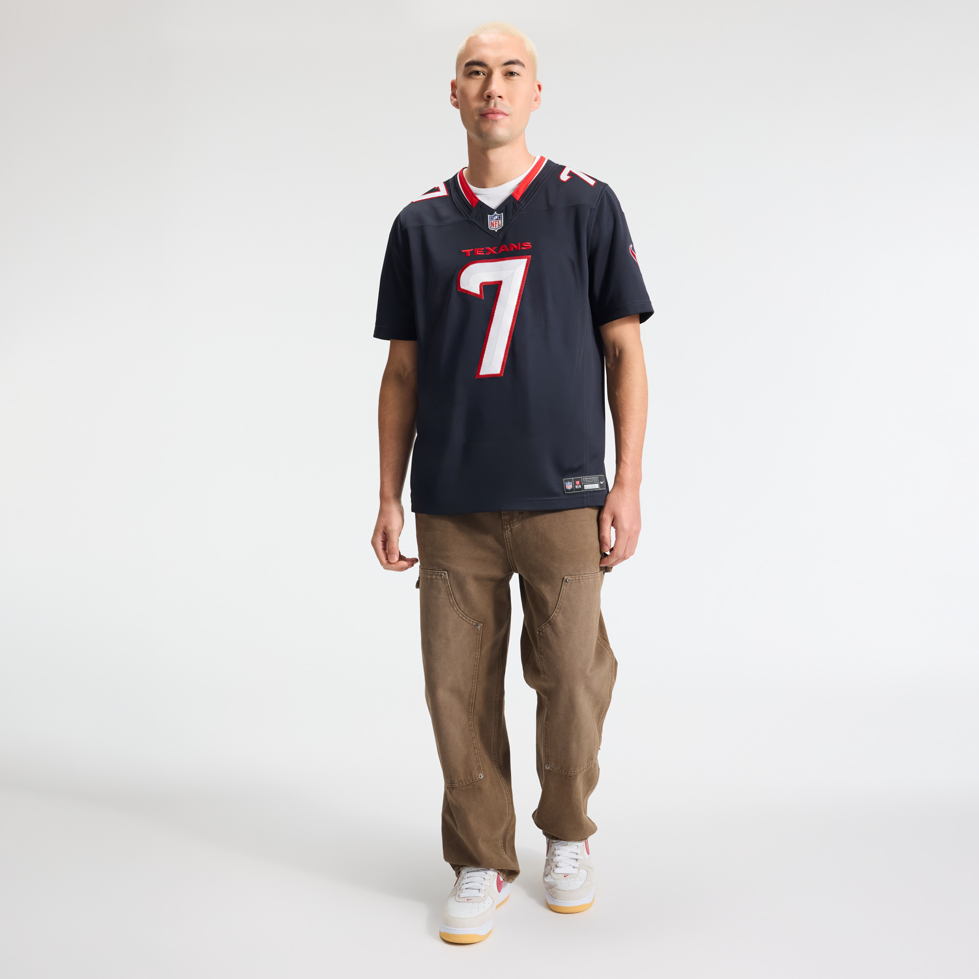 Maillot Nike C.J. Stroud bleu marine Houston Texans Team Vapor F.U.S.E. édition limitée cousue