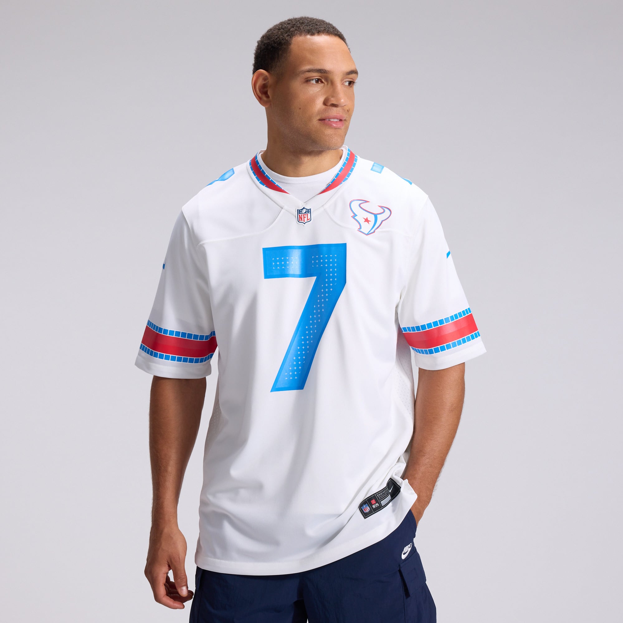Men's Nike C.J. Stroud White Houston Texans 2026 Rivalries Collection Game Jersey