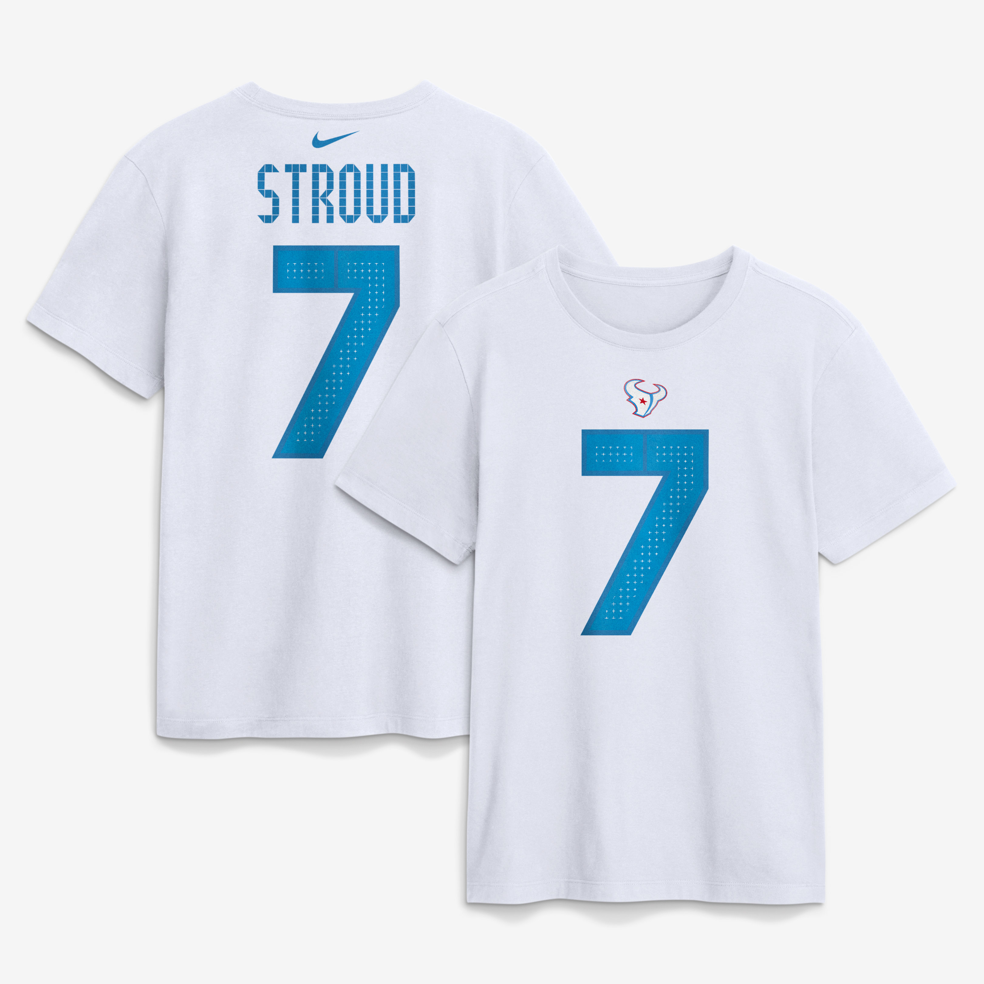 Men's Nike C.J. Stroud White Houston Texans 2026 Rivalries Collection Player Name & Number T-Shirt