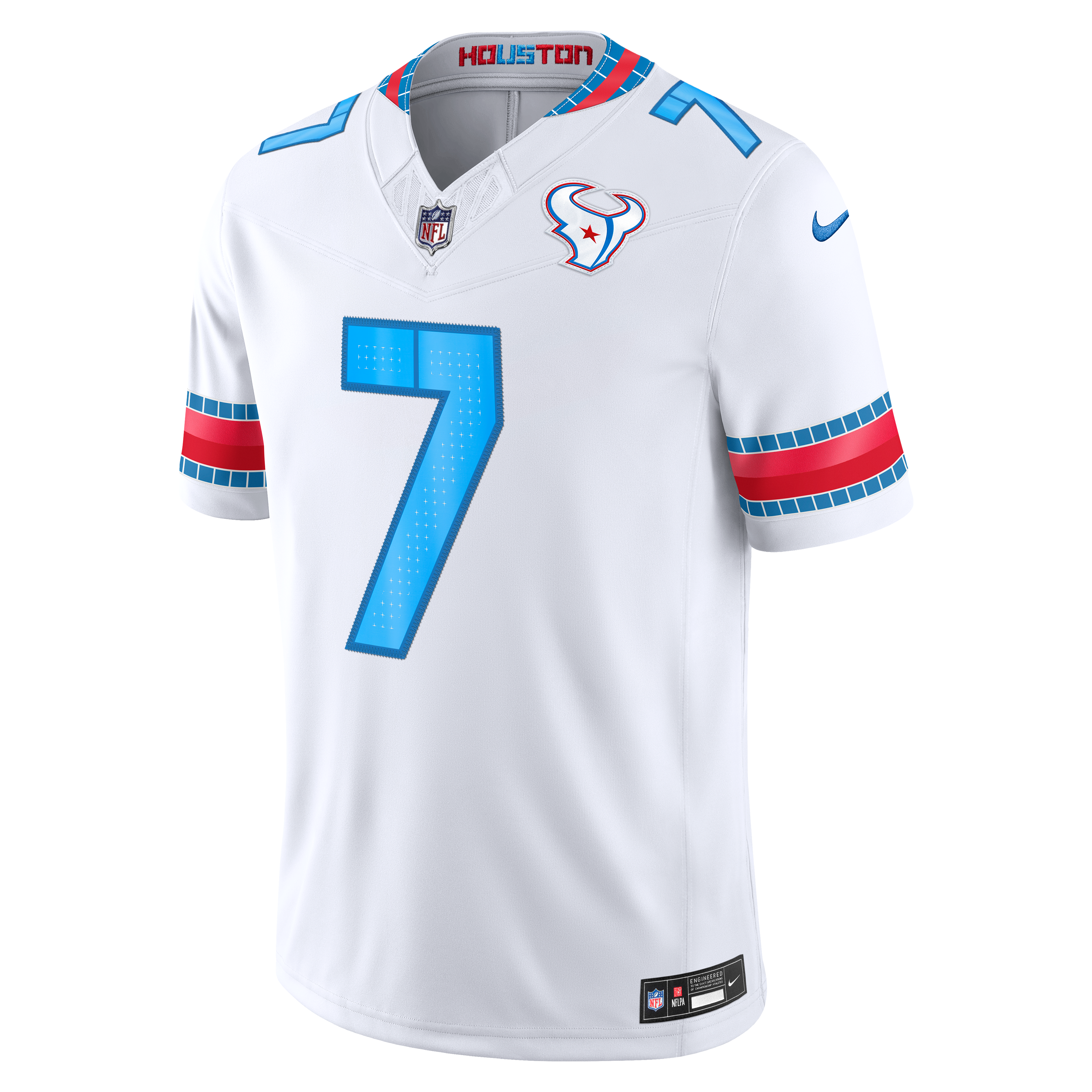 Men's Nike C.J. Stroud White Houston Texans 2026 Rivalries Collection Stitched Limited Jersey
