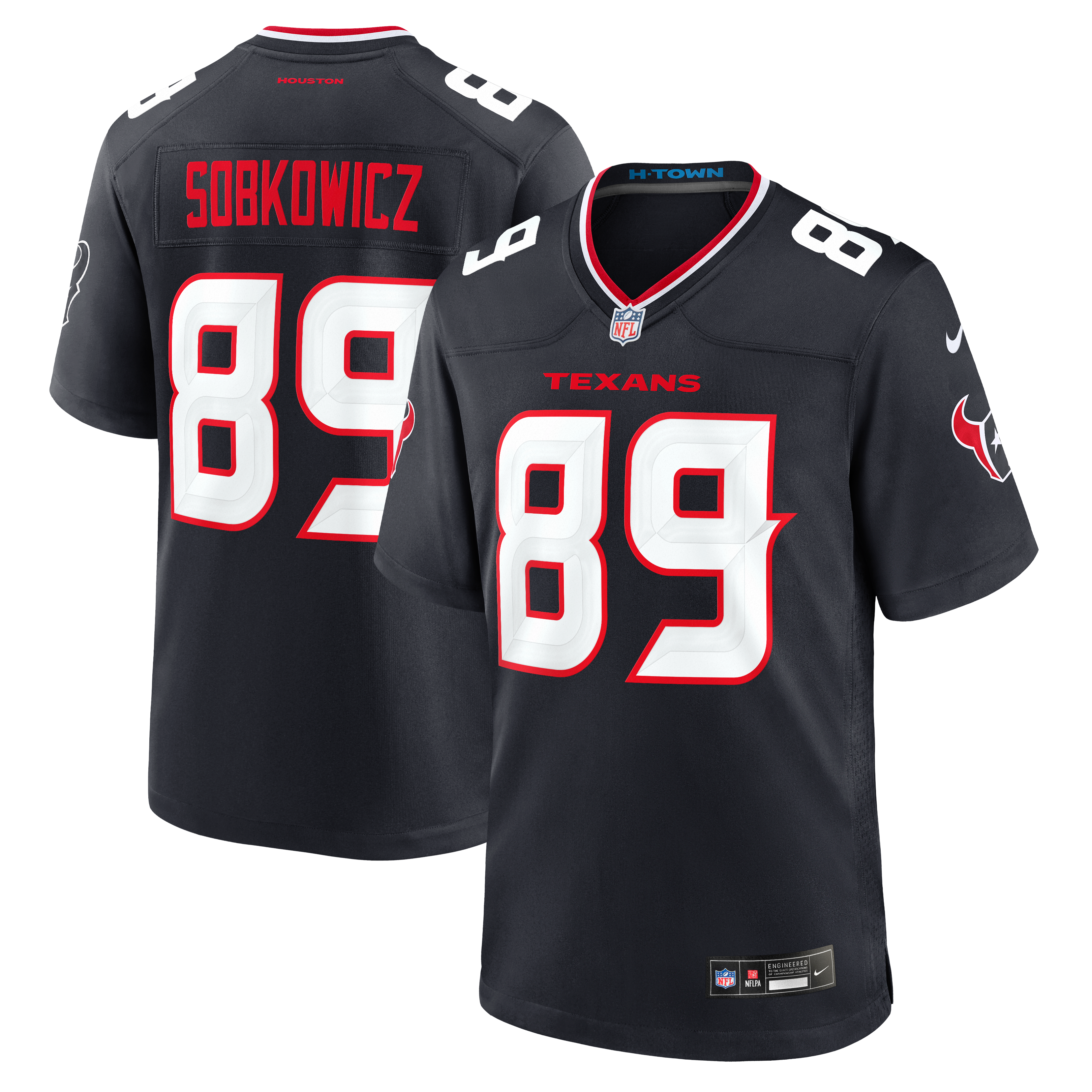 Men's Nike Daniel Sobkowicz Navy Houston Texans Team Game Jersey