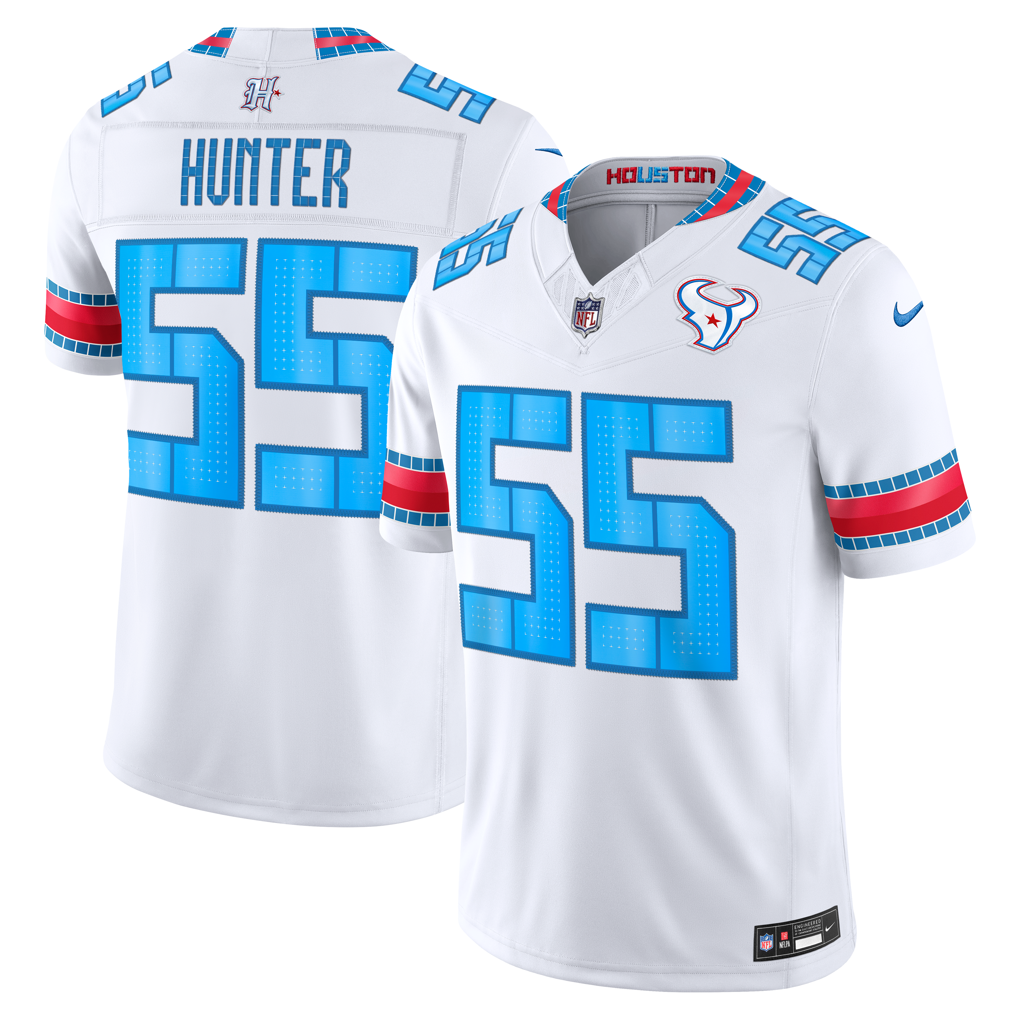 Men's Nike Danielle Hunter White Houston Texans 2026 Rivalries Collection Stitched Limited Jersey