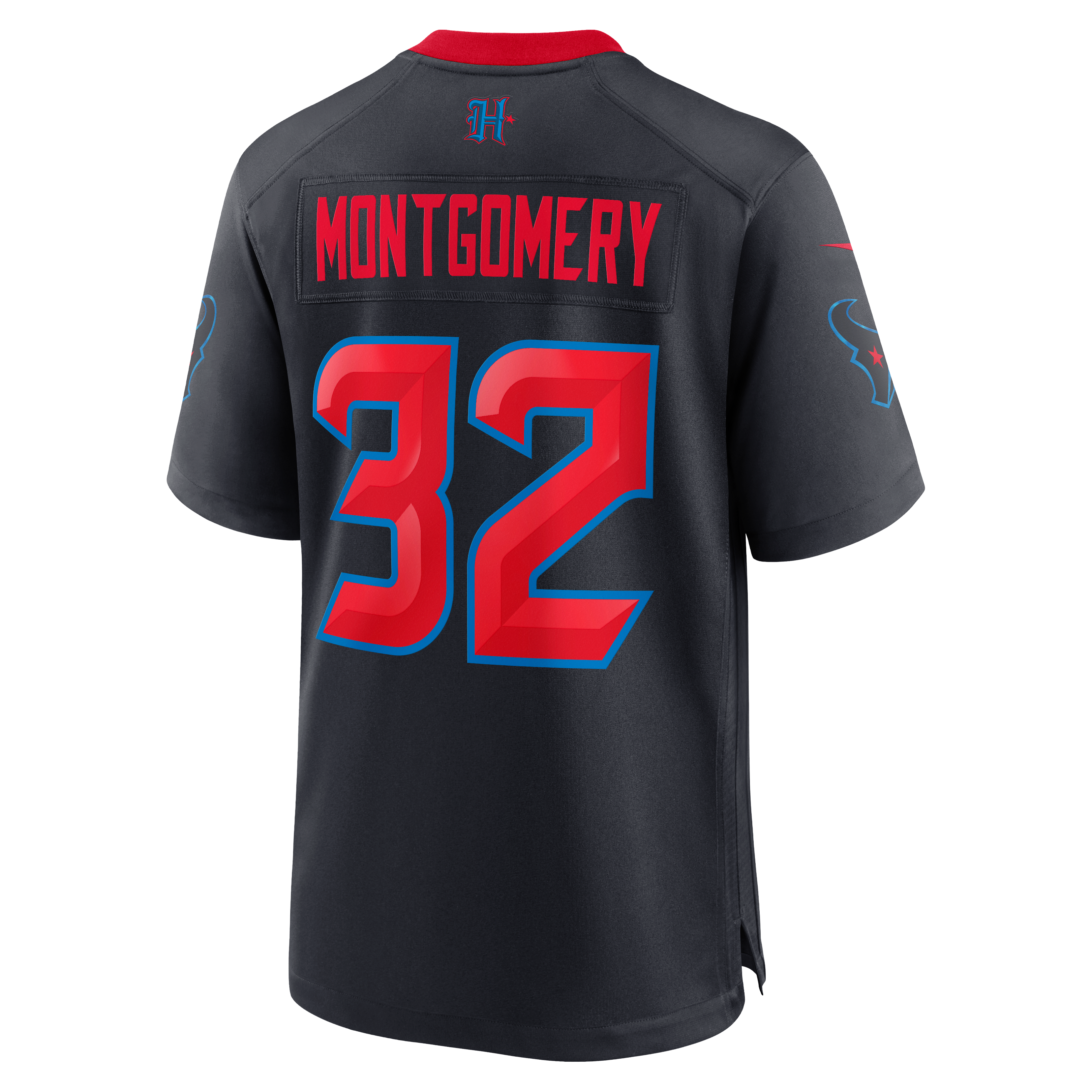 Men's Nike David Montgomery White Houston Texans Game Jersey