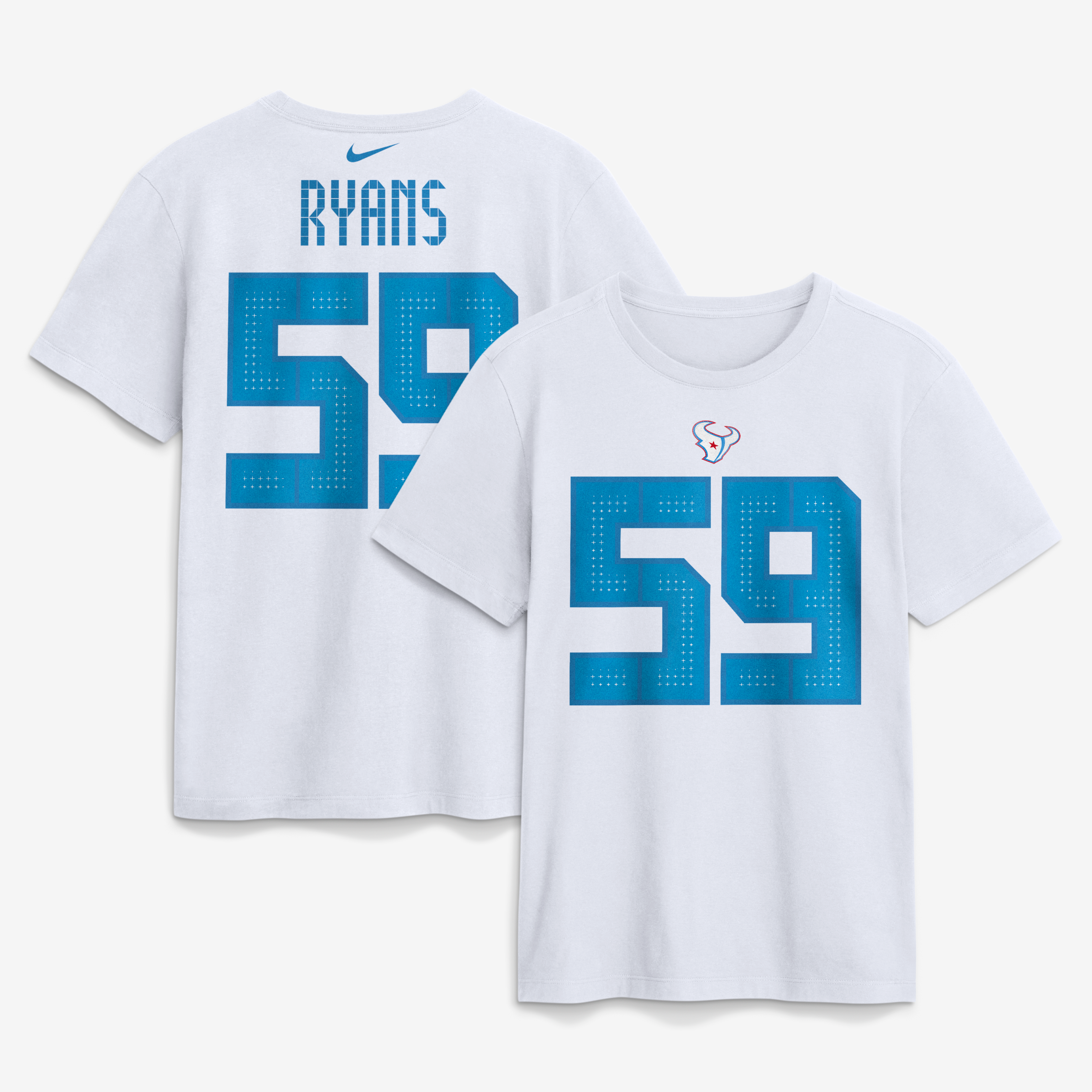 Men's Nike DeMeco Ryans White Houston Texans 2026 Rivalries Collection Player Name & Number T-Shirt