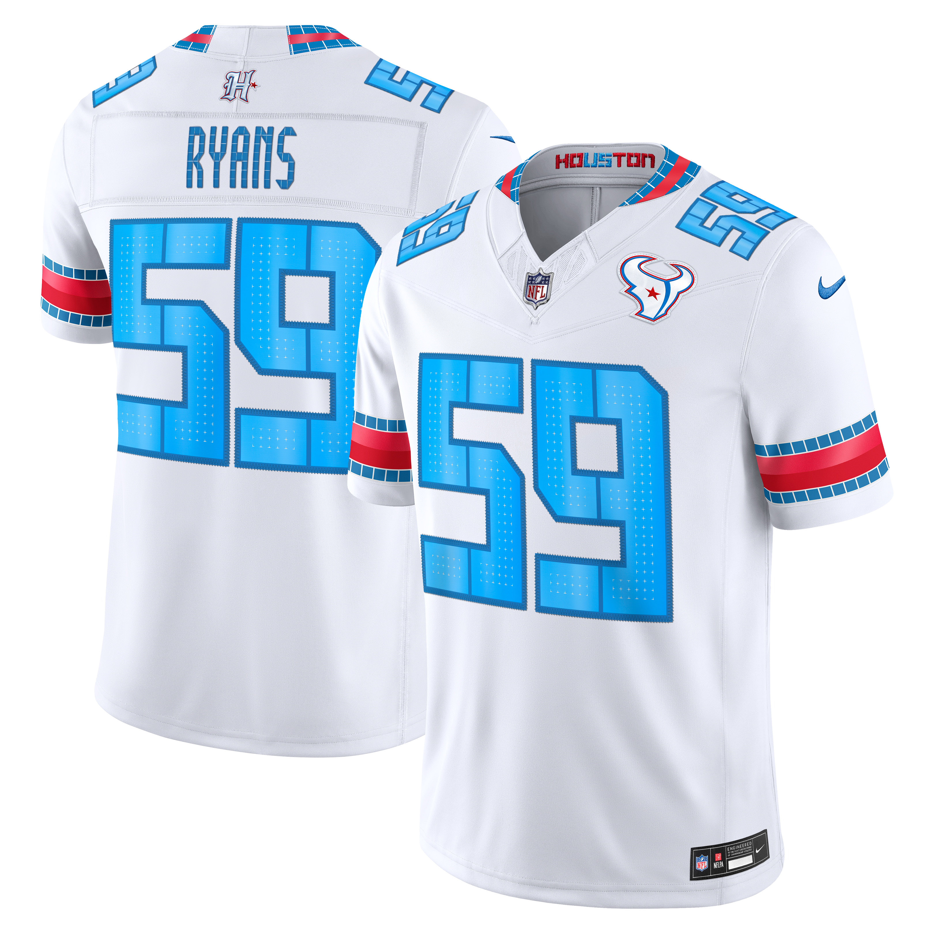 Men's Nike DeMeco Ryans White Houston Texans 2026 Rivalries Collection Stitched Limited Jersey