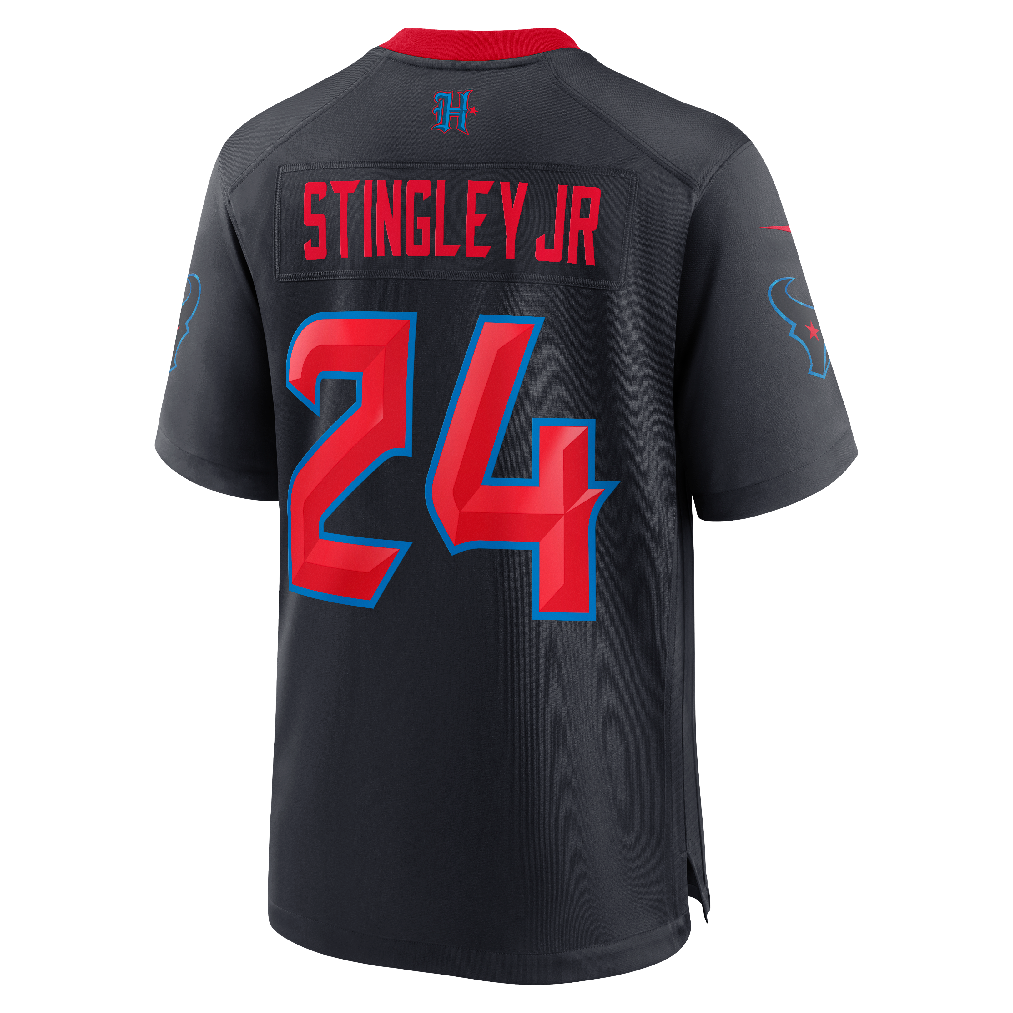 Maillot de match Nike Derek Stingley Jr. bleu marine des Houston Texans, saison alternative 25