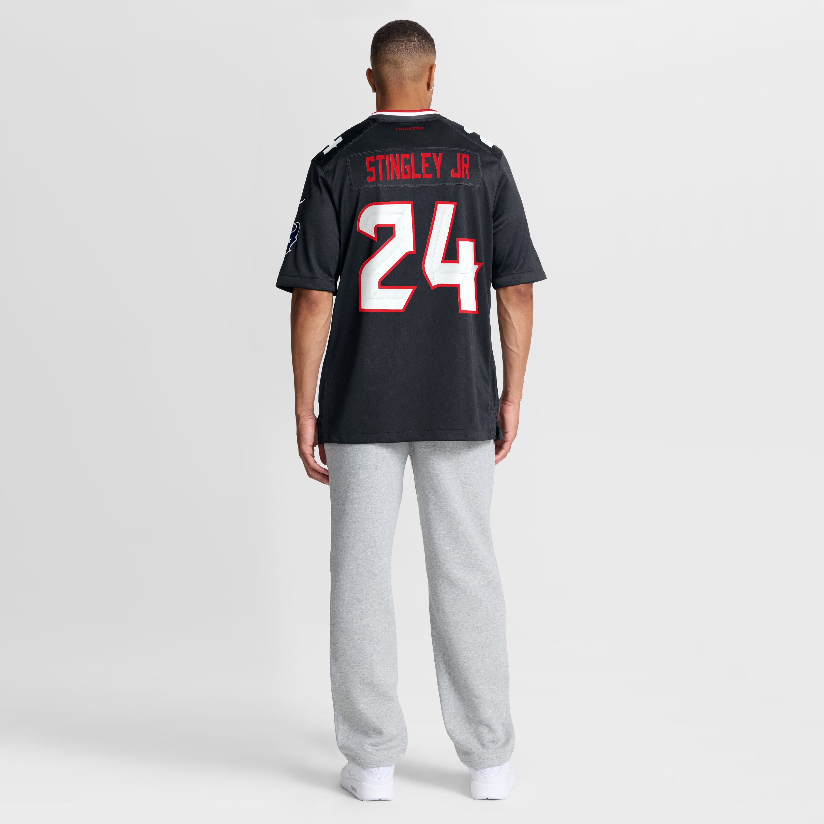 Maillot de match Nike Derek Stingley Jr. bleu marine des Houston Texans pour la 25e saison (homme)