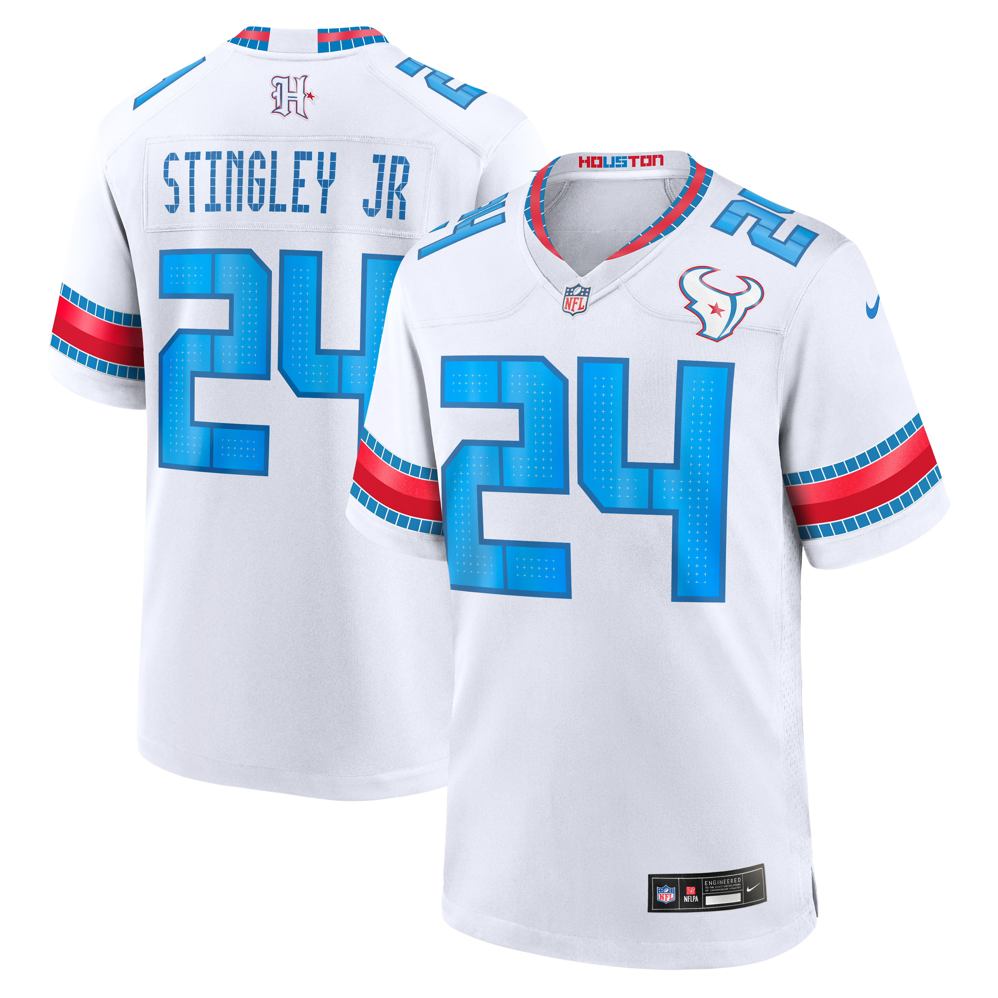 Maillot de match Nike Derek Stingley Jr. blanc Houston Texans Collection Rivalités 2026 pour homme