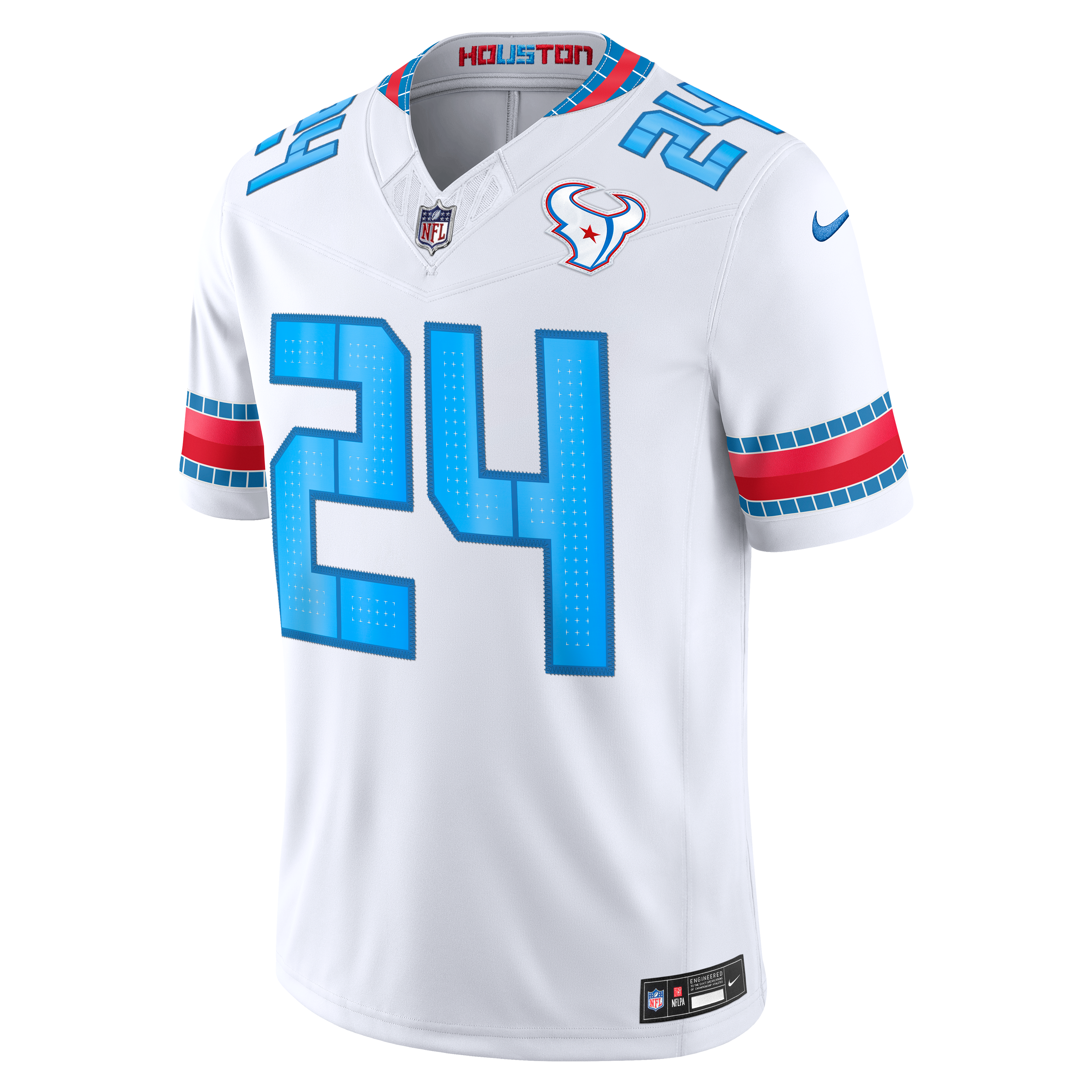 Men's Nike Derek Stingley Jr. White Houston Texans 2026 Rivalries Collection Stitched Limited Jersey