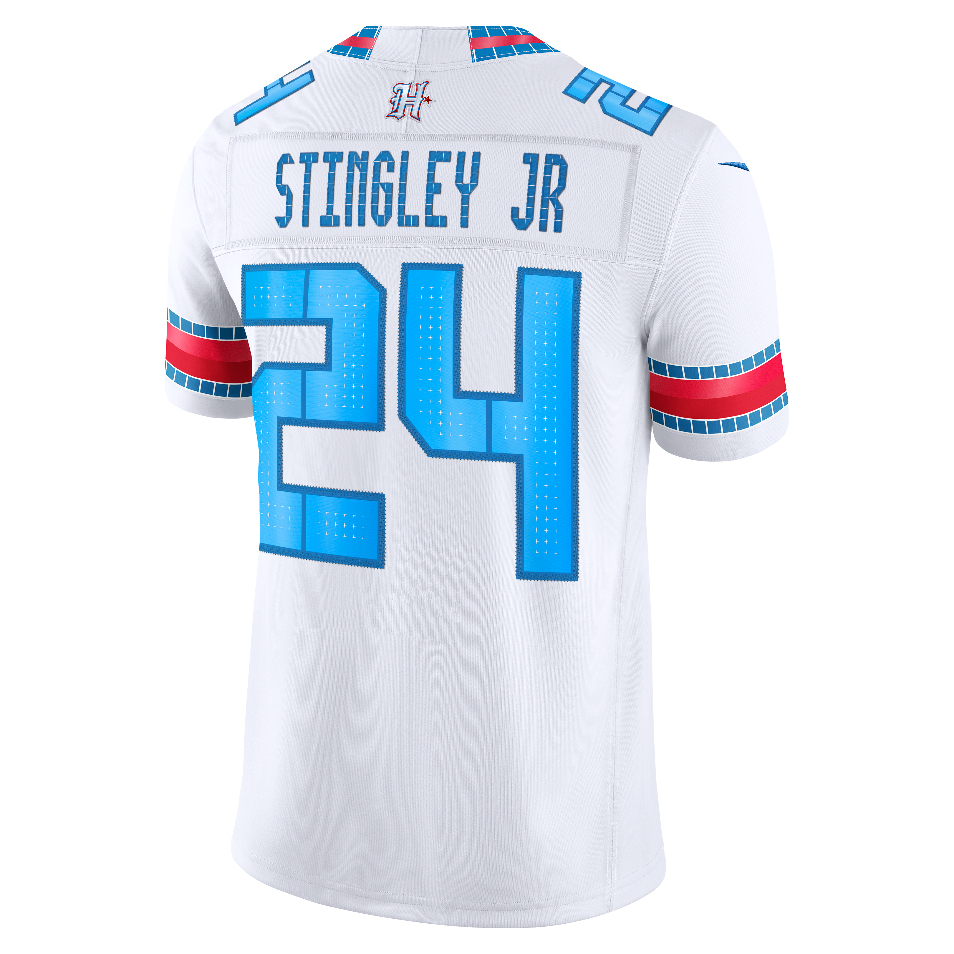 Men's Nike Derek Stingley Jr. White Houston Texans 2026 Rivalries Collection Stitched Limited Jersey