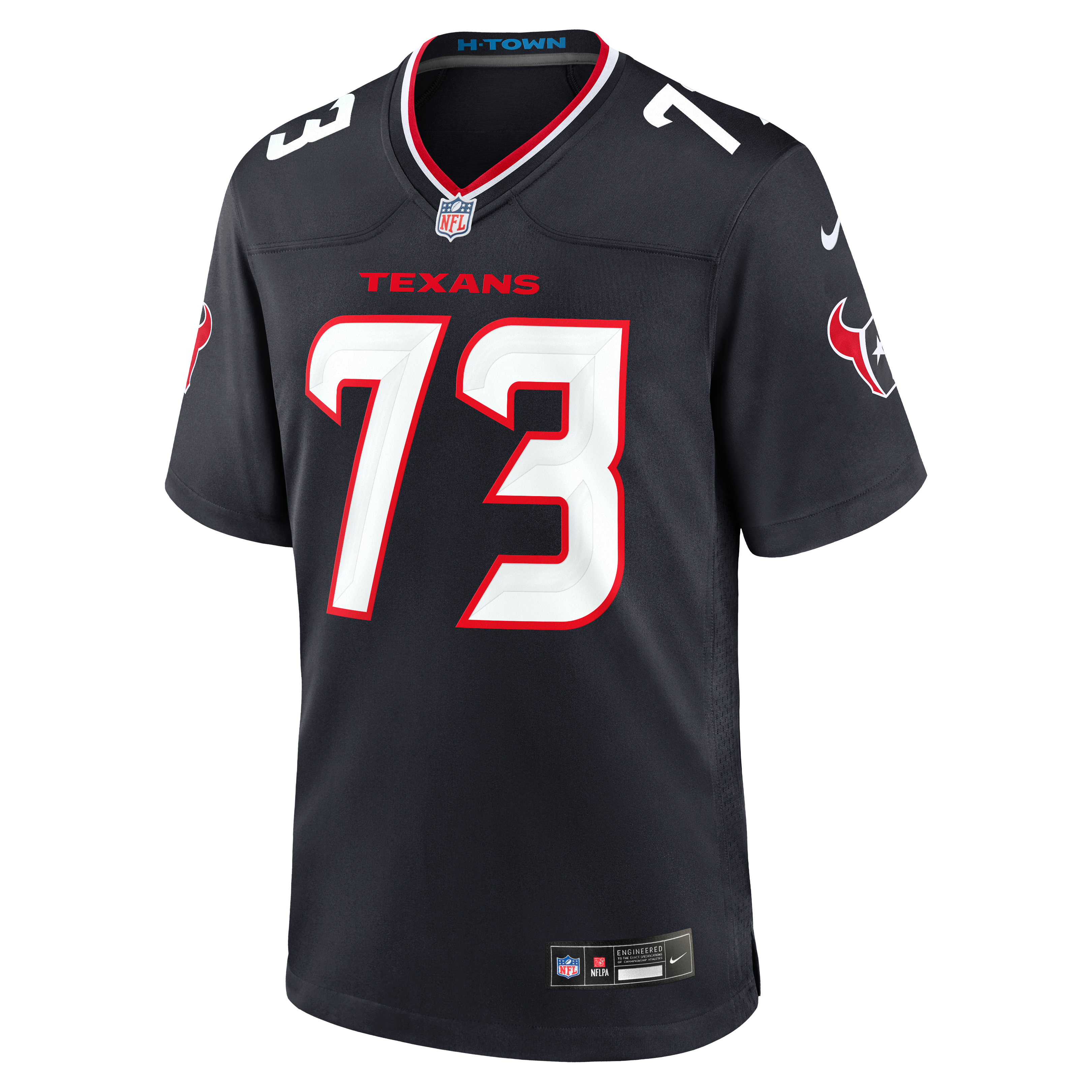 Maillot de match Nike Derrick Graham bleu marine des Houston Texans pour homme