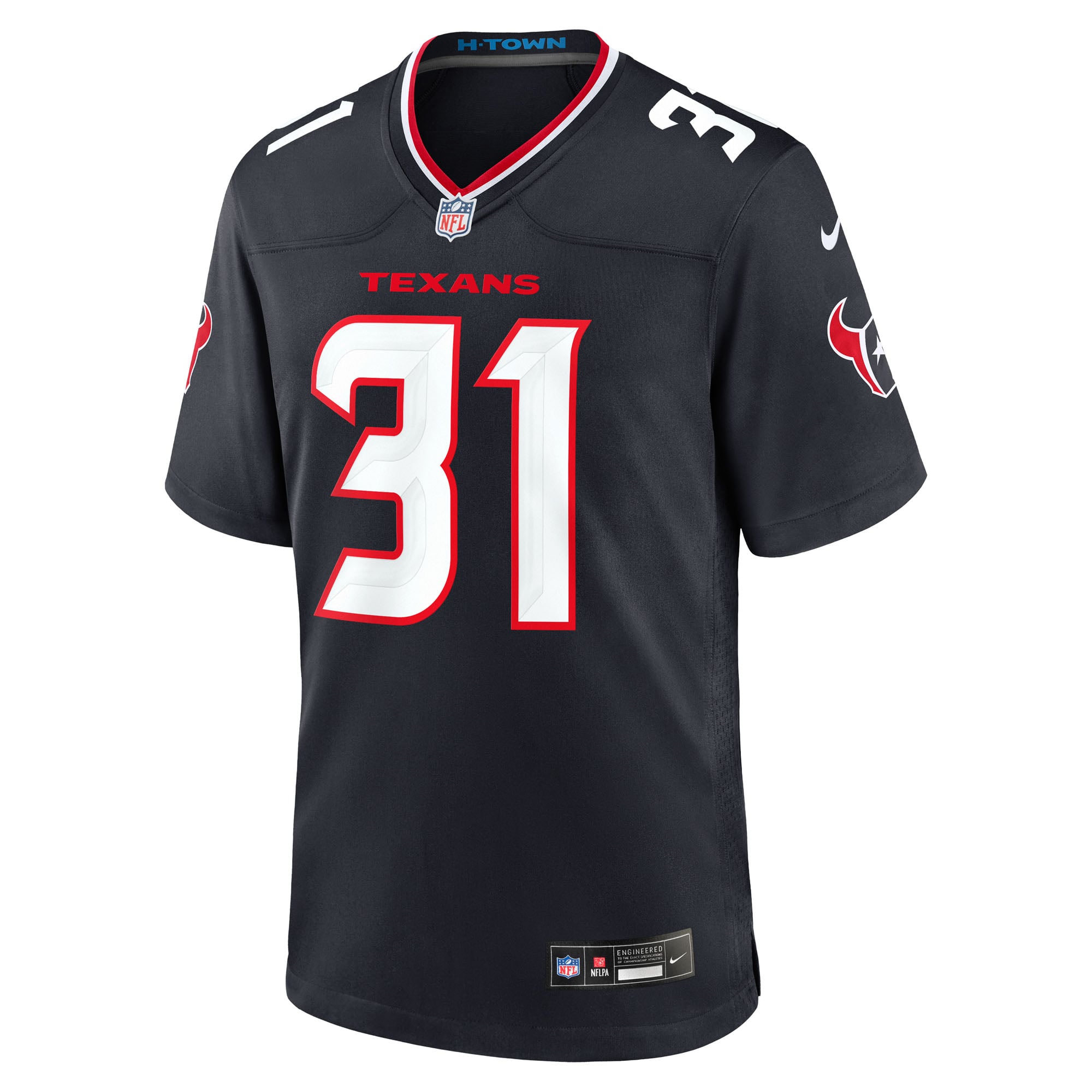 Men's Nike Deuce Vaughn Navy Houston Texans Team Game Jersey