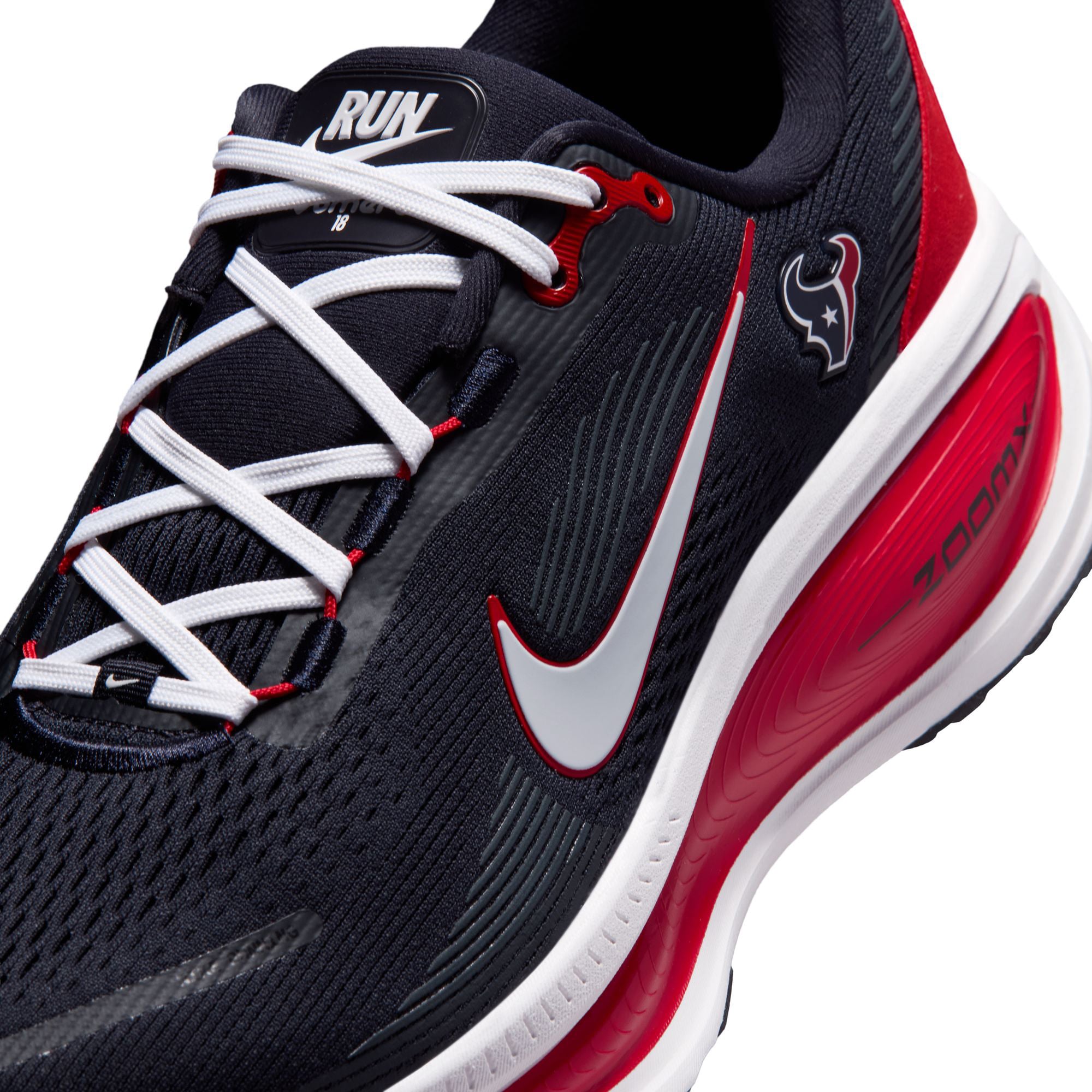 Chaussures de course Nike Houston Texans Vomero 18 pour hommes