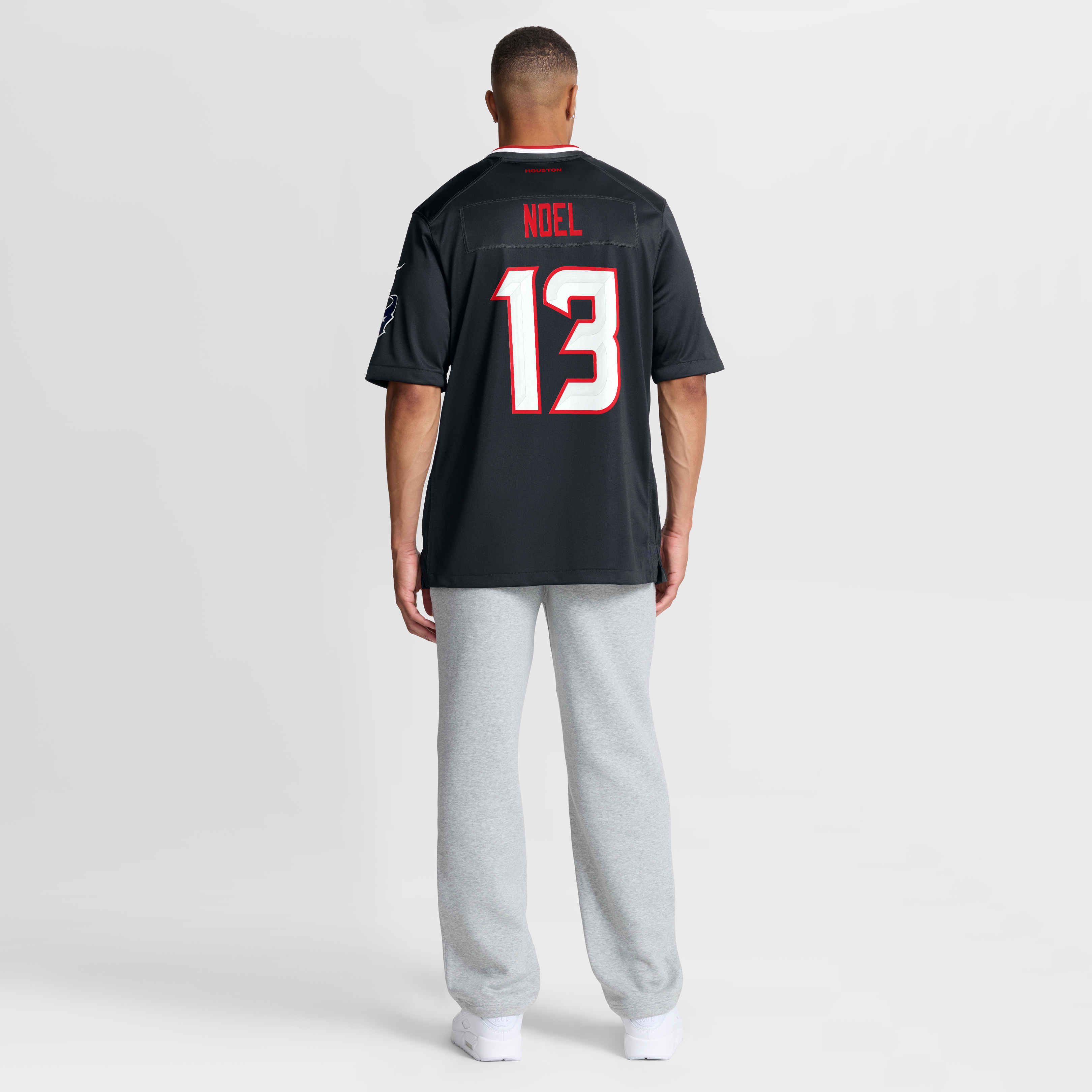 Maillot de match Nike Jaylin Noel bleu marine des Houston Texans pour homme