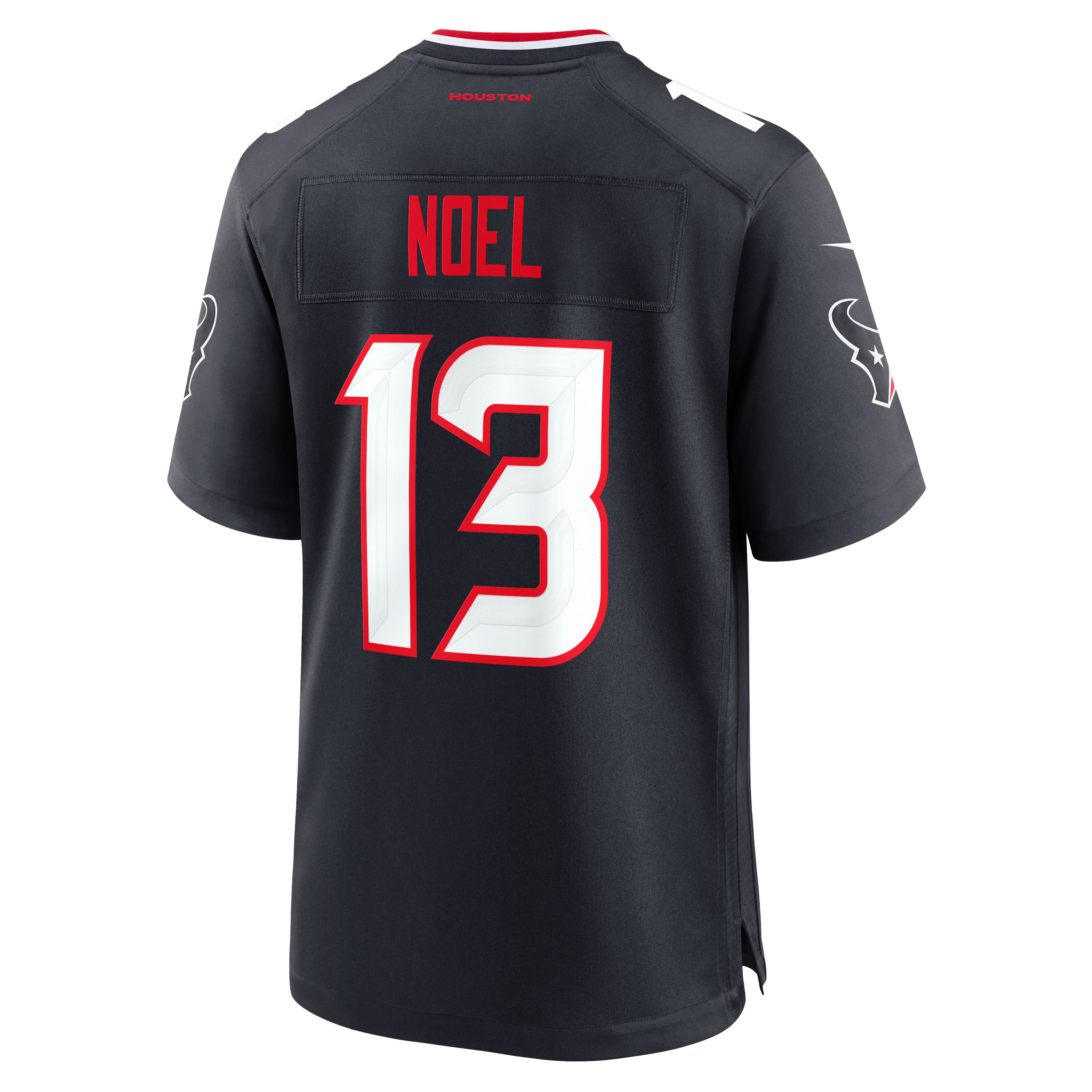 Maillot de match Nike Jaylin Noel bleu marine des Houston Texans pour homme