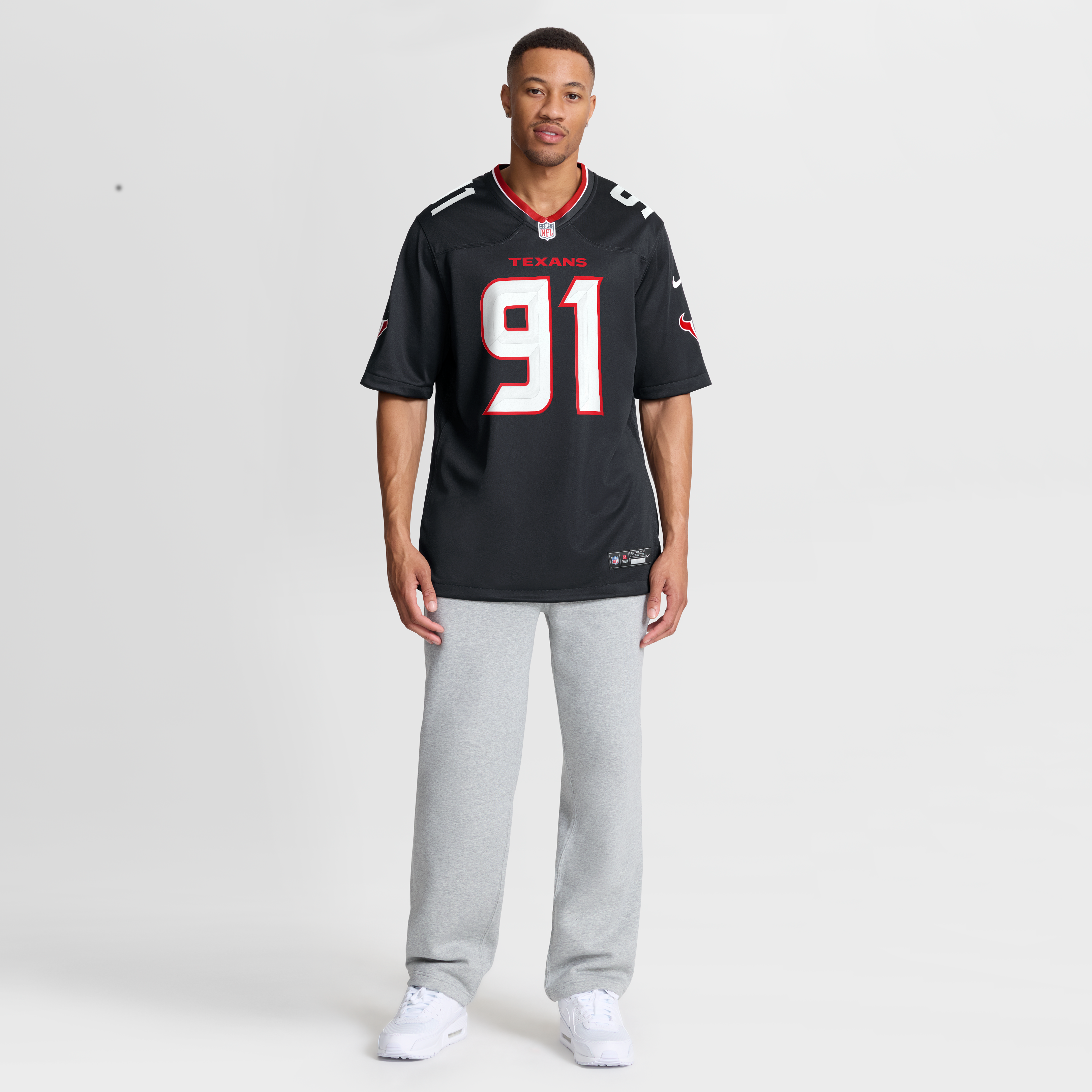 Men's Nike Junior Tafuna Navy Houston Texans Team Game Jersey