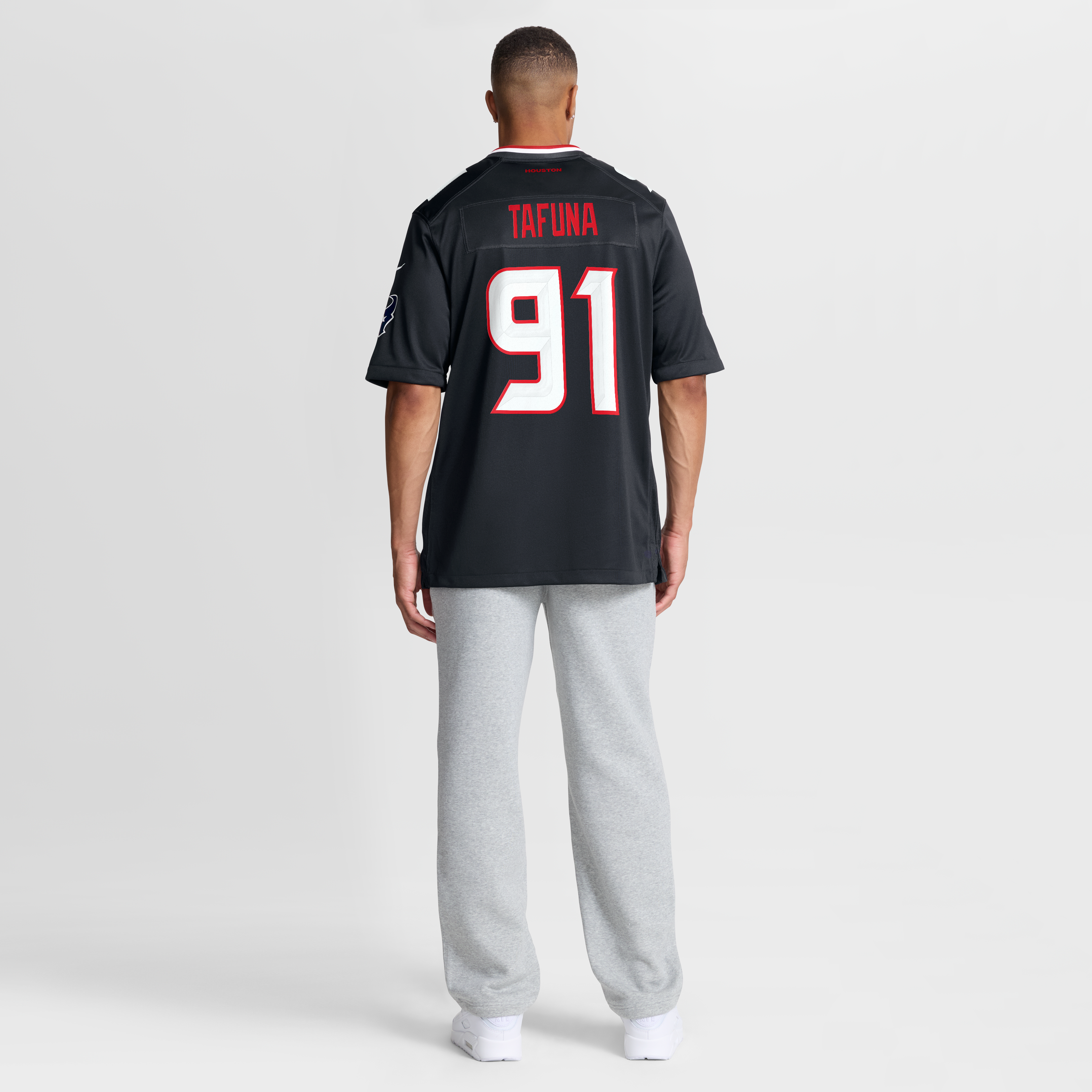Men's Nike Junior Tafuna Navy Houston Texans Team Game Jersey