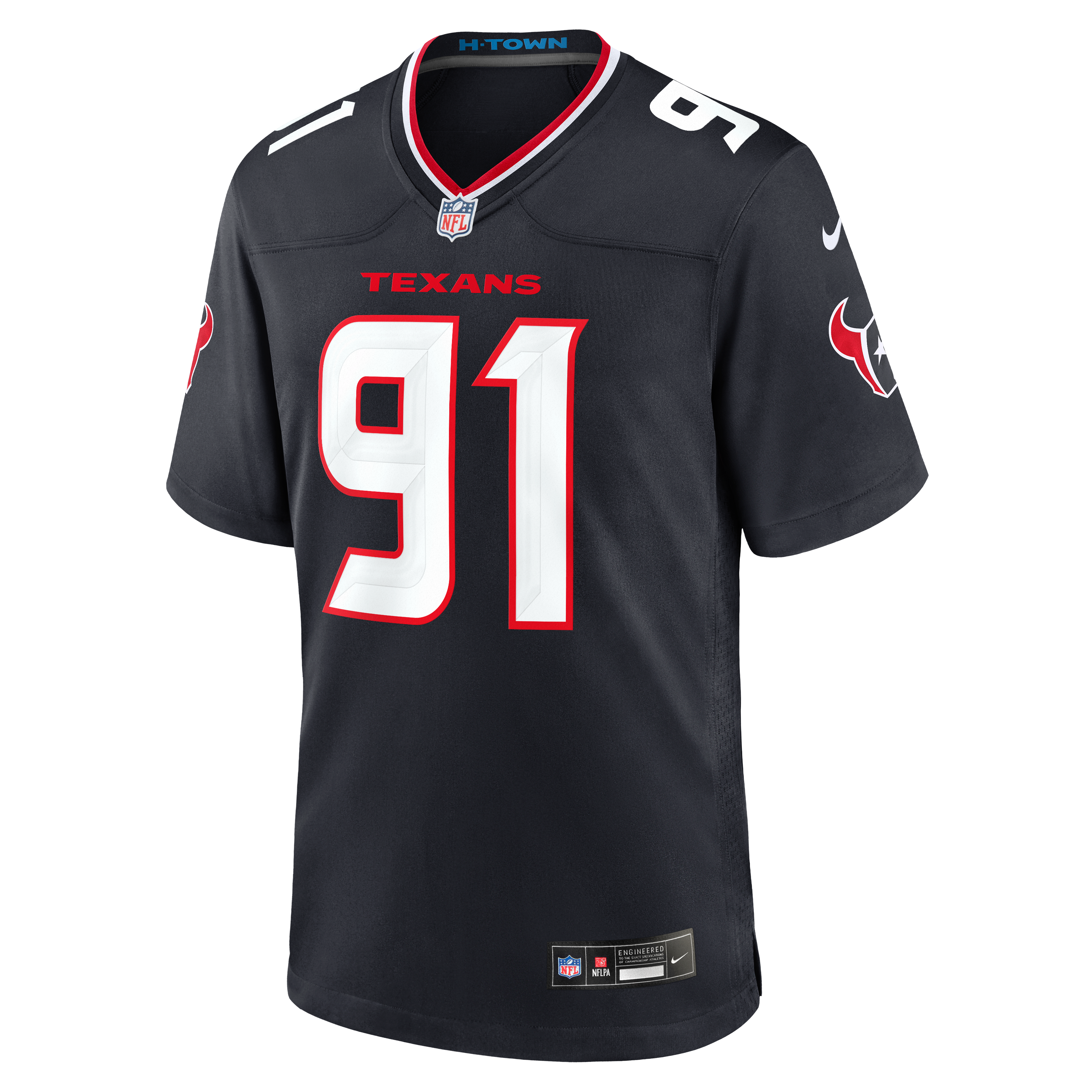 Men's Nike Junior Tafuna Navy Houston Texans Team Game Jersey