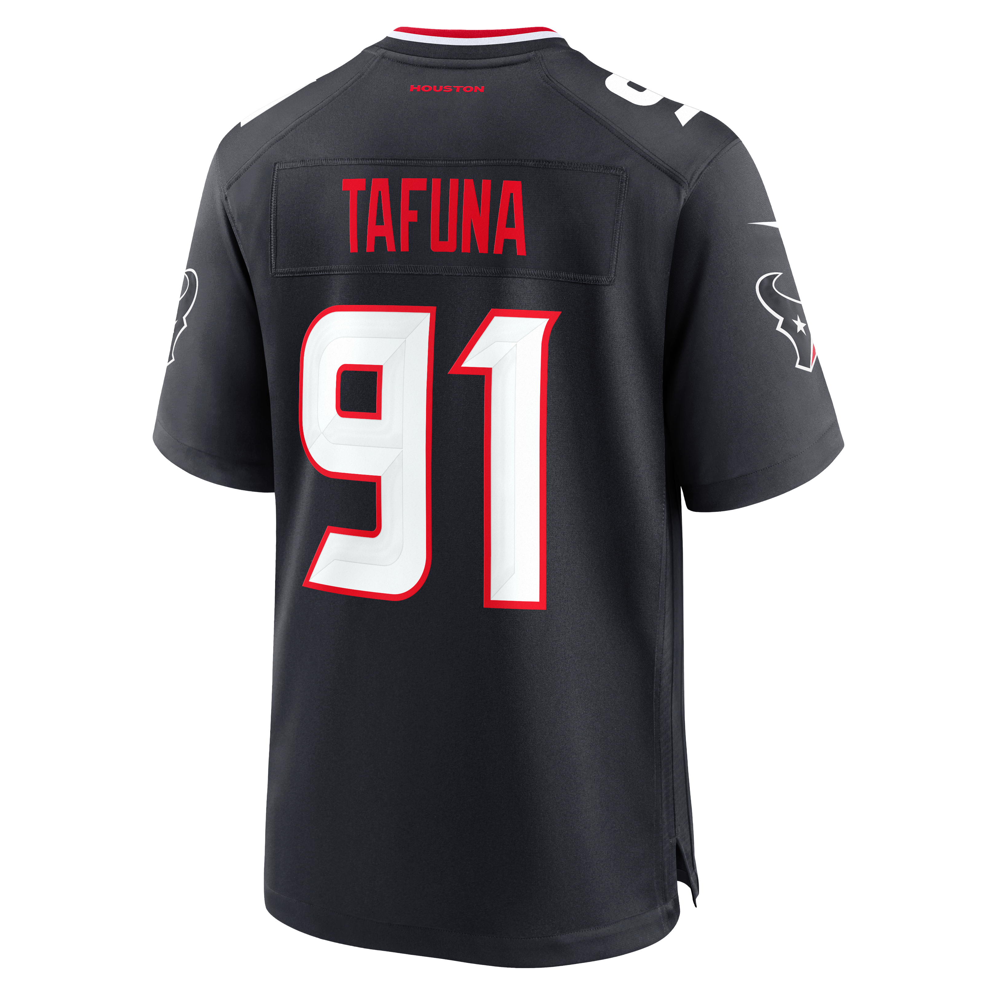 Men's Nike Junior Tafuna Navy Houston Texans Team Game Jersey