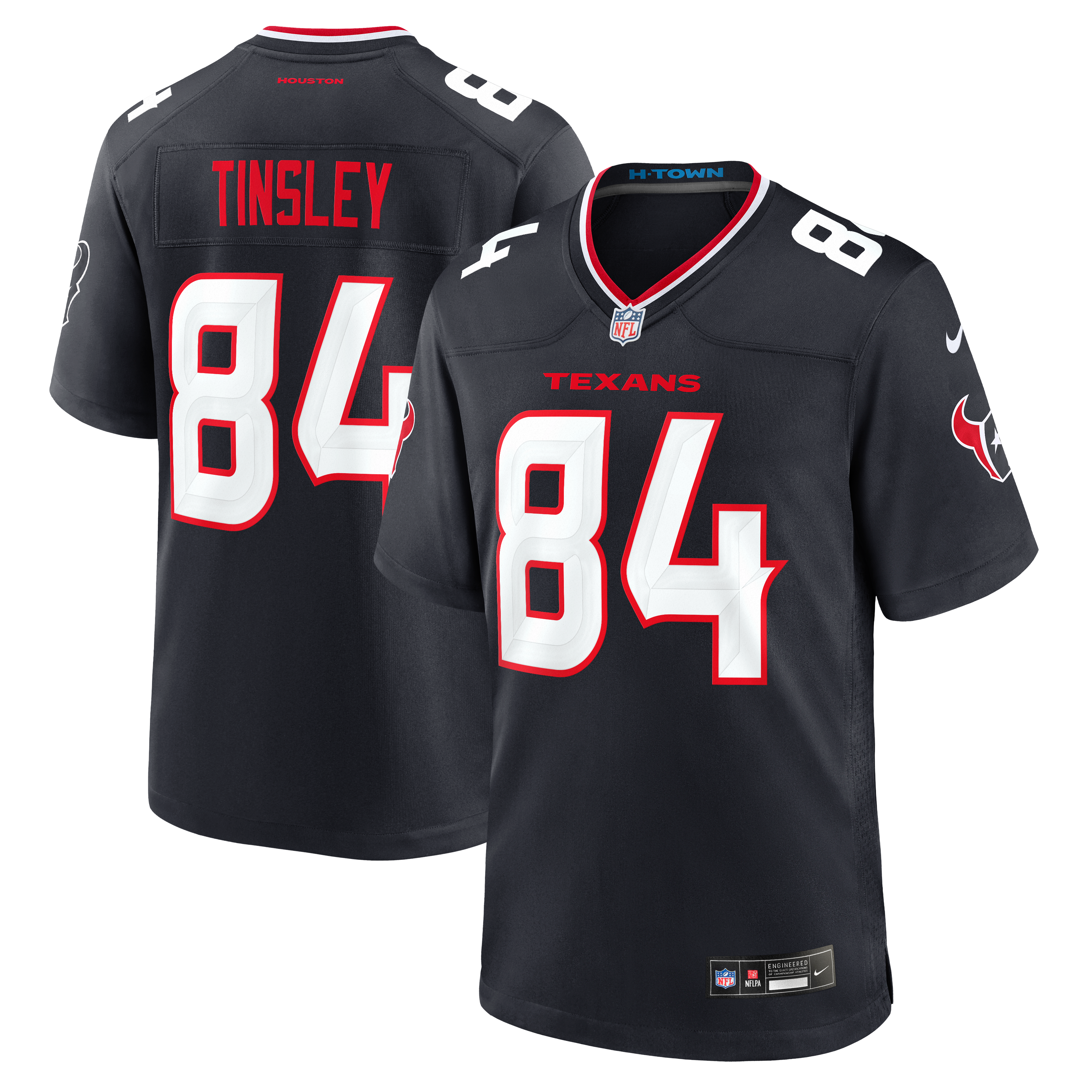 Men's Nike Mitch Tinsley Navy Houston Texans Team Game Jersey