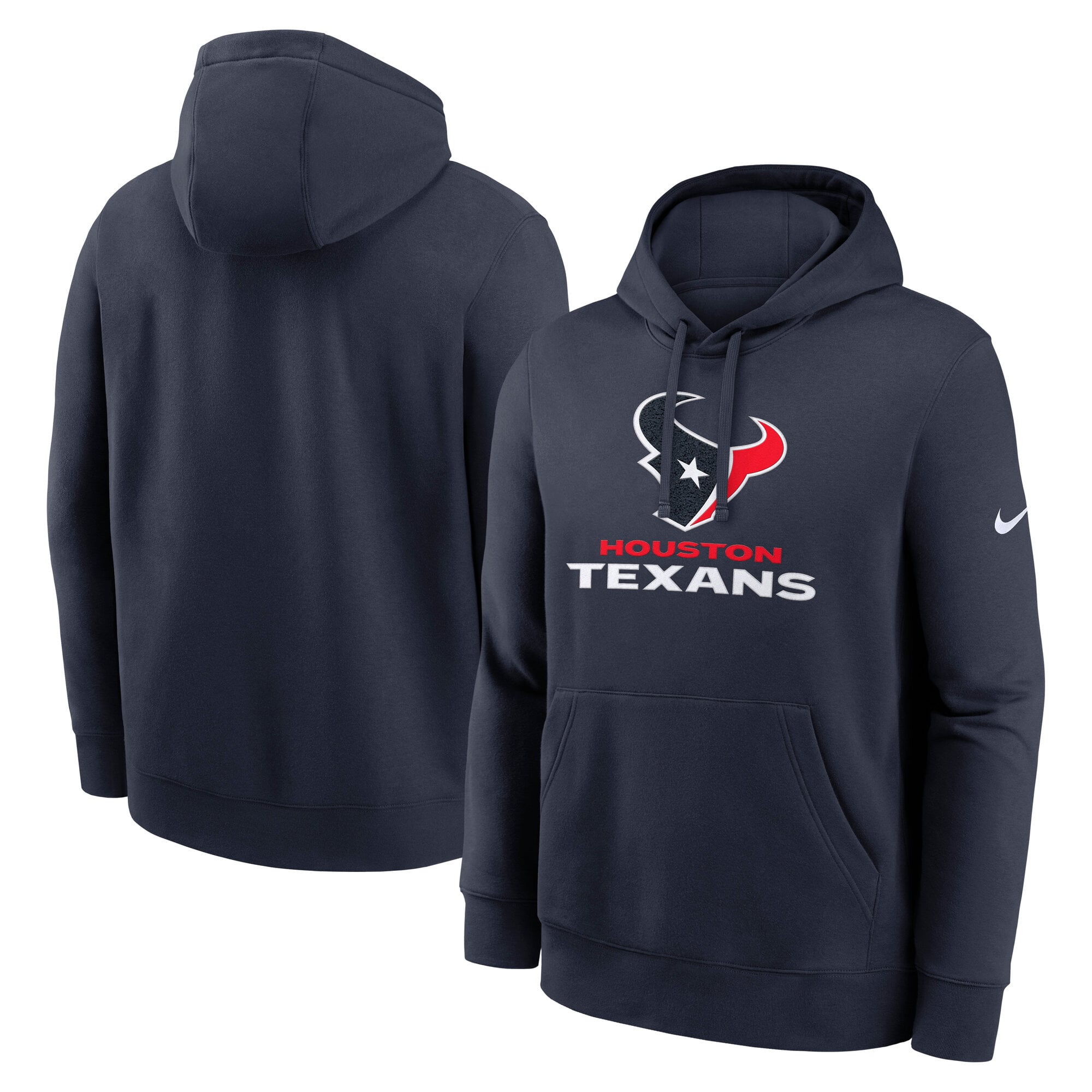Men's Nike Navy Houston Texans Best Season Rewind Club Pullover Hoodie