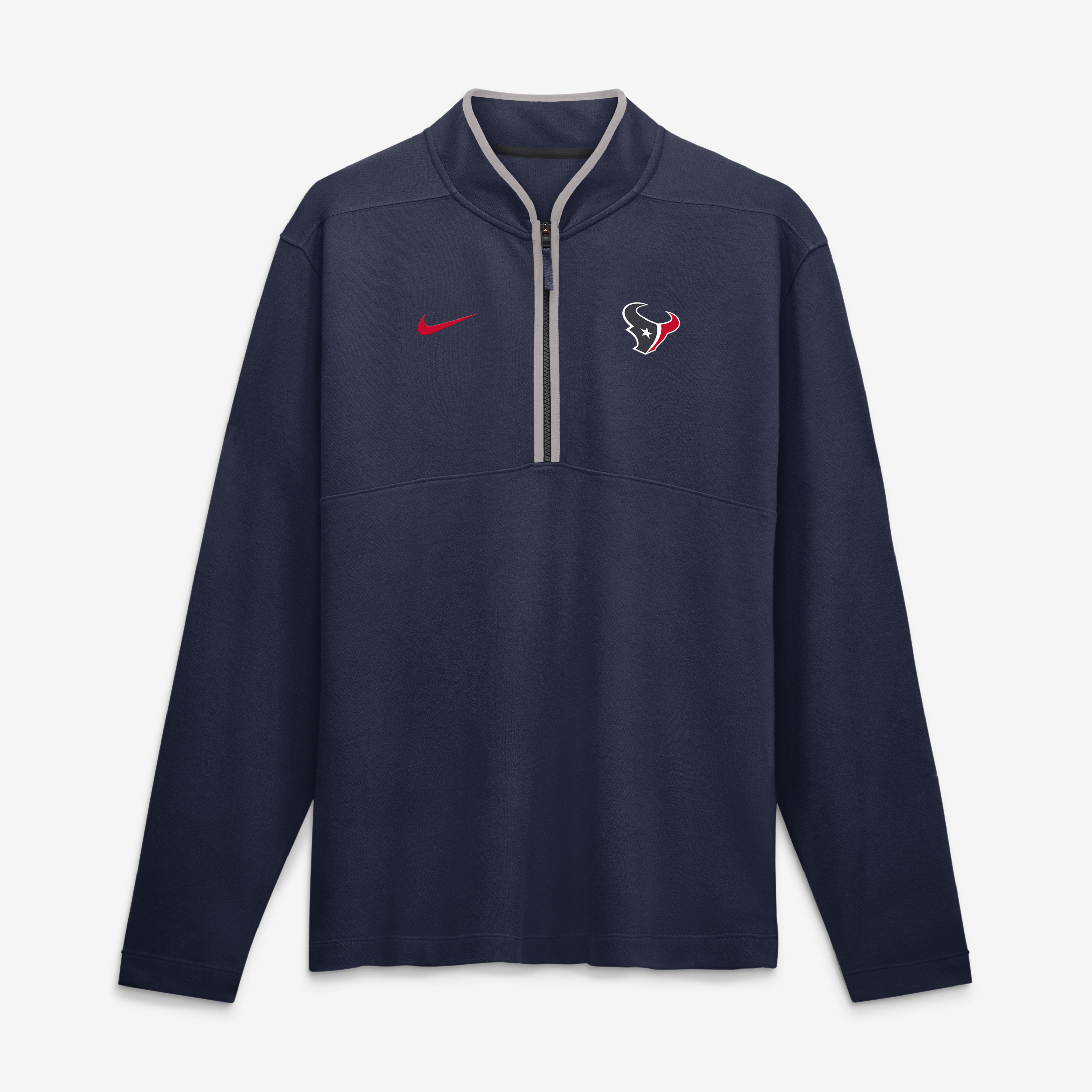 Pull-over Nike Dri-FIT Victory demi-zip bleu marine pour homme, Houston Texans.