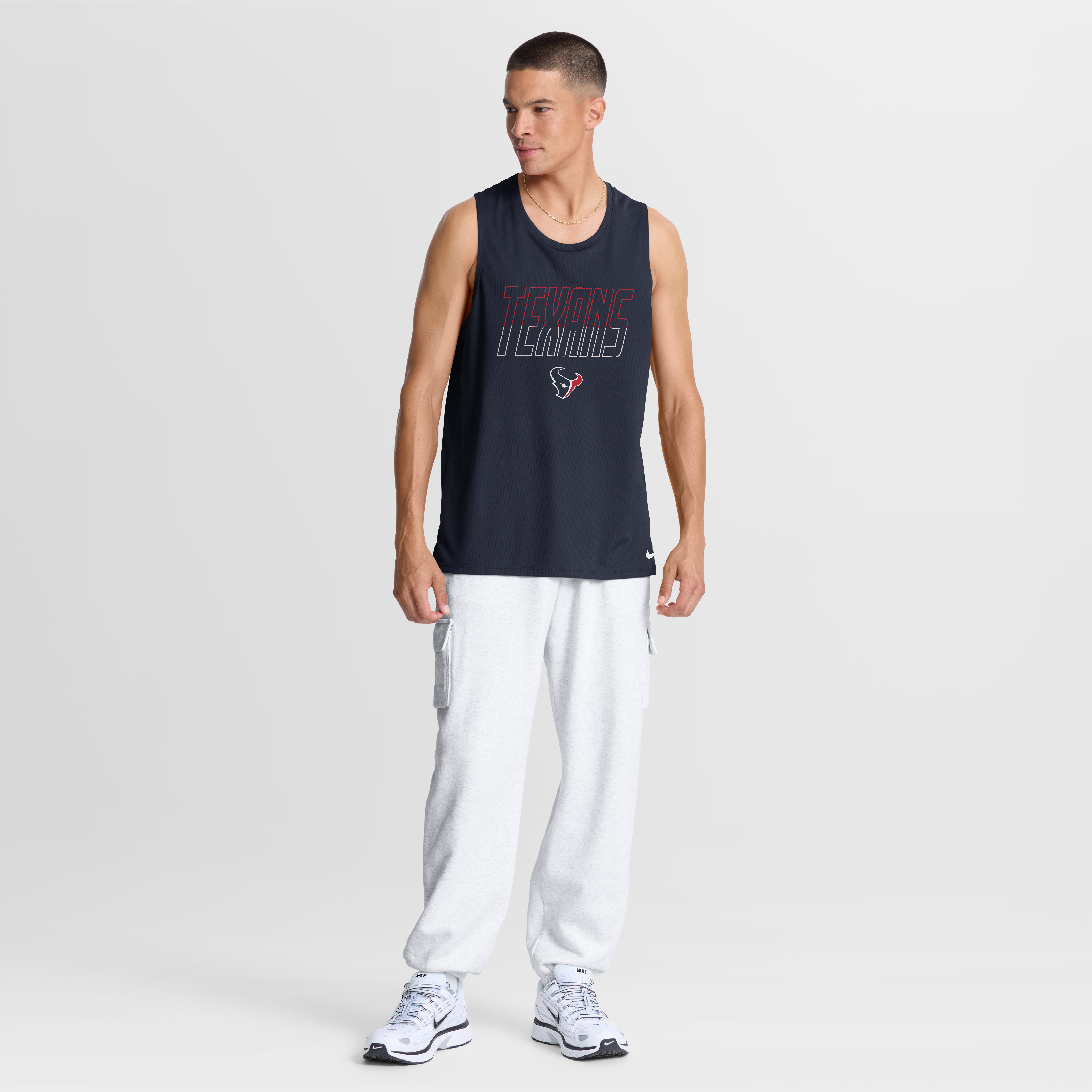 Débardeur Nike Dri-FIT bleu marine Houston Texans Kickoff Miler pour homme