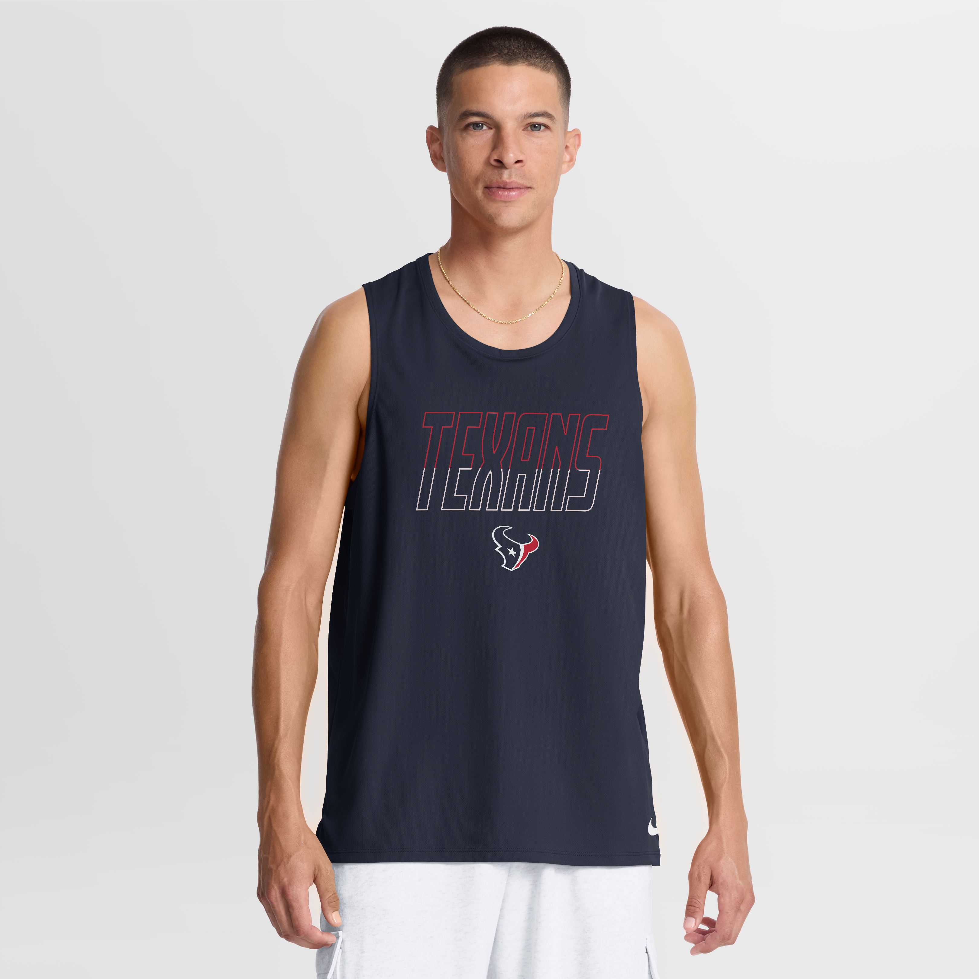 Débardeur Nike Dri-FIT bleu marine Houston Texans Kickoff Miler pour homme