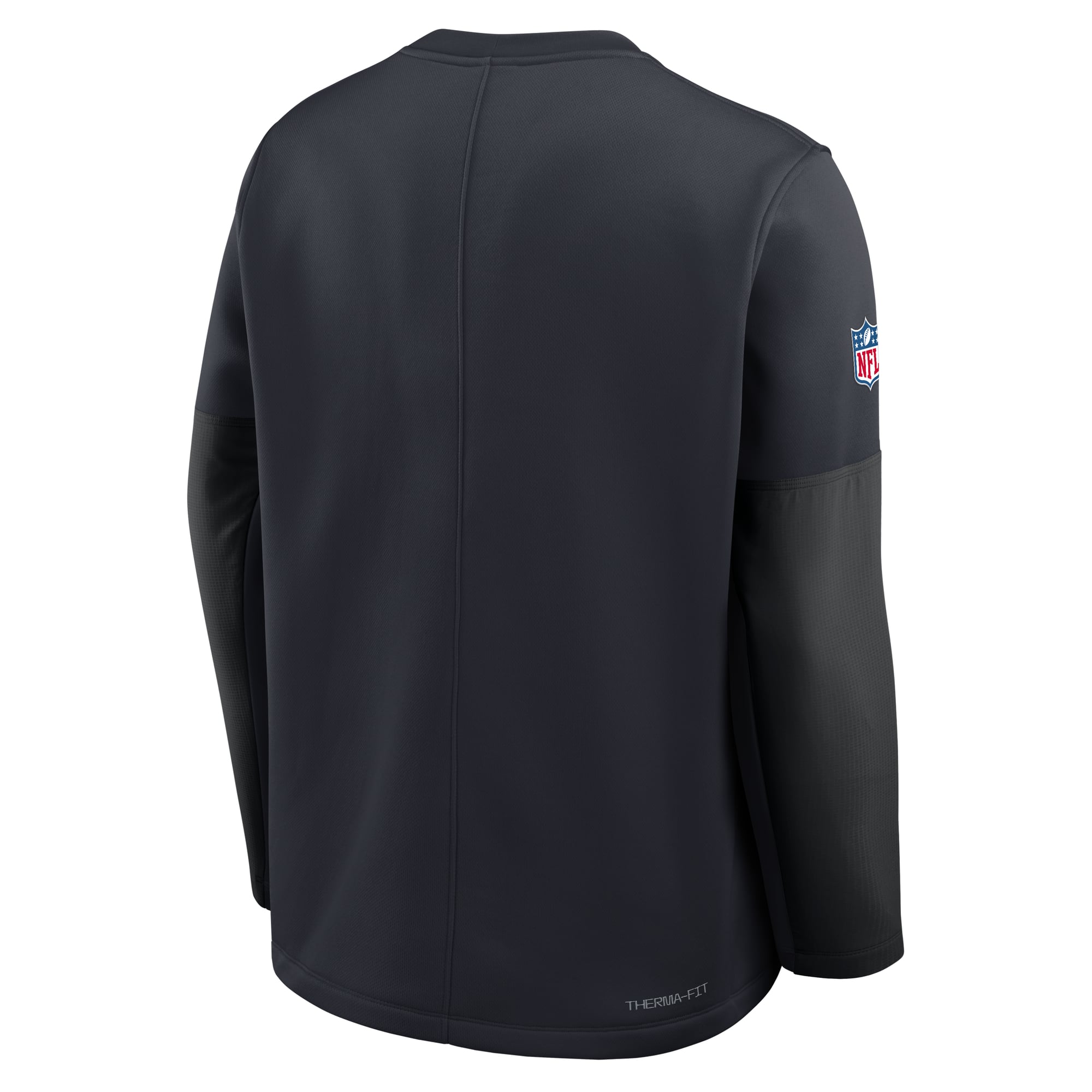 Men's Nike Navy Houston Texans Sideline Coaches Midweight Therma-FIT Crew Pullover
