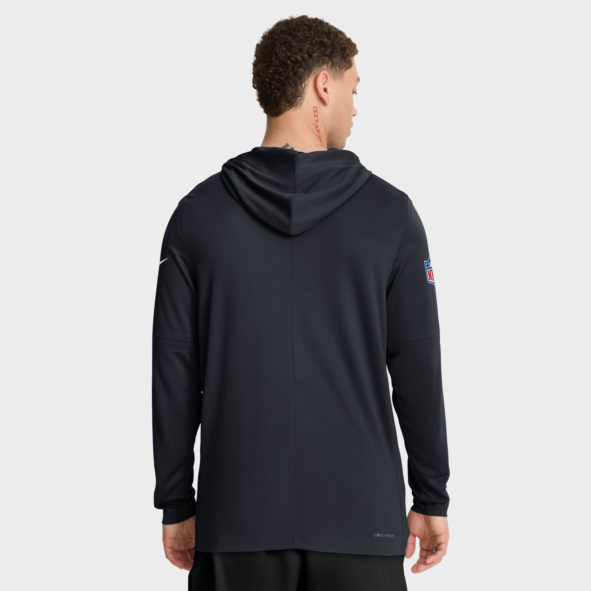 Men's Nike Navy Houston Texans Sideline Pure Fury Dri-FIT Long Sleeve Hooded T-Shirt