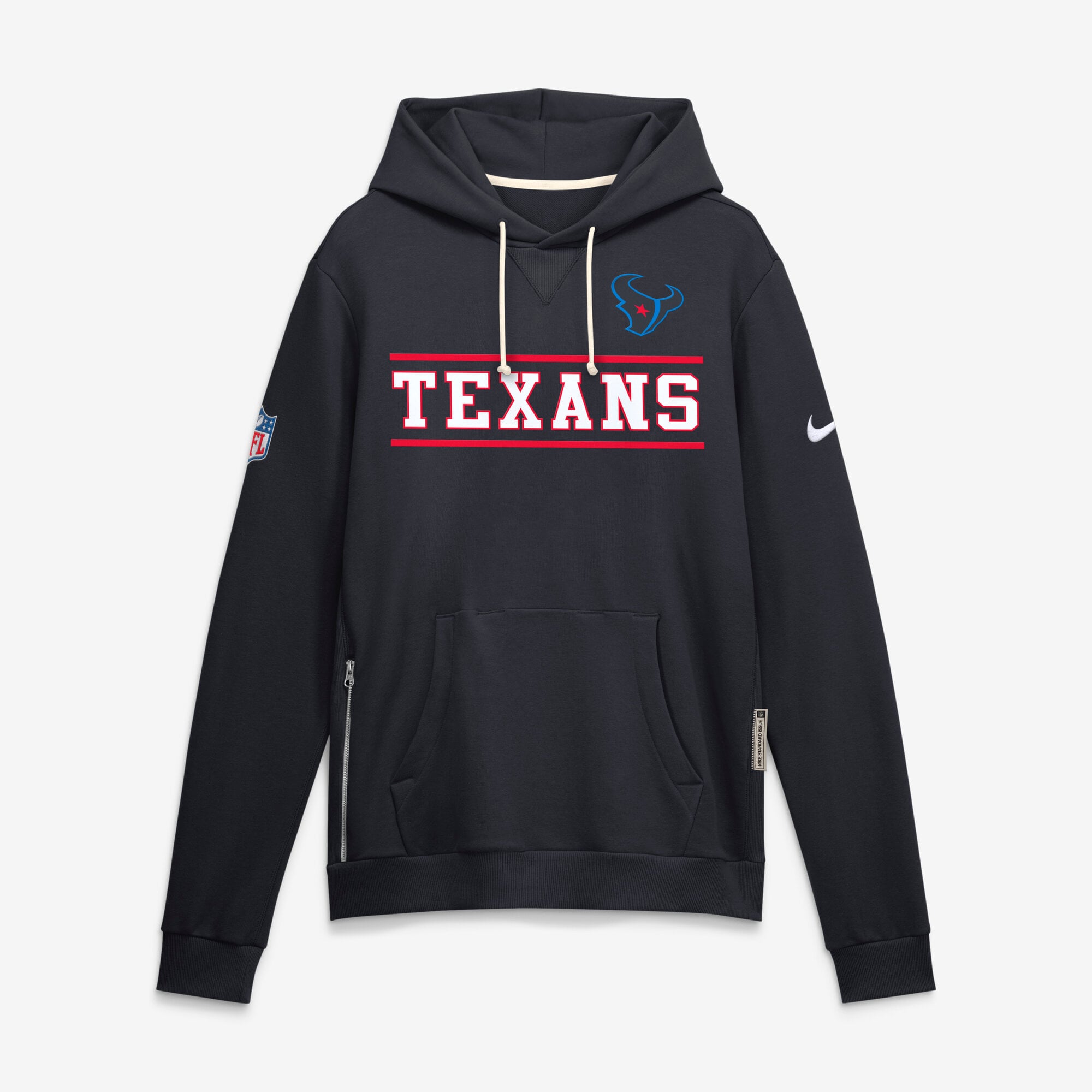 Men's Nike Navy Houston Texans Standard Issue Replay Officials Alternate Dri-FIT Hoodie