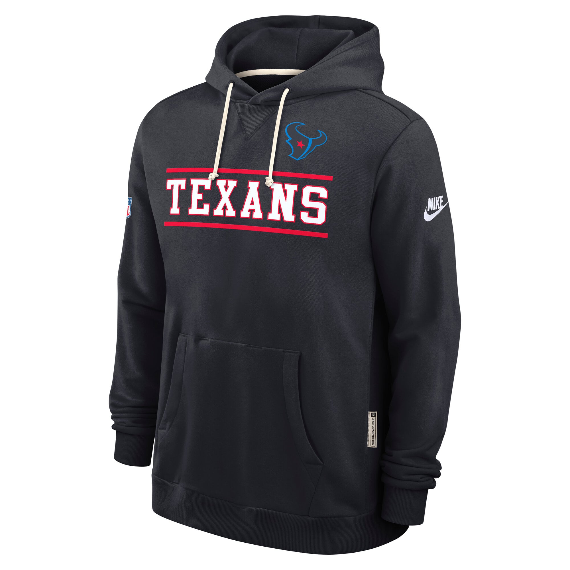 Men's Nike Navy Houston Texans Standard Issue Replay Officials Alternate Dri-FIT Hoodie