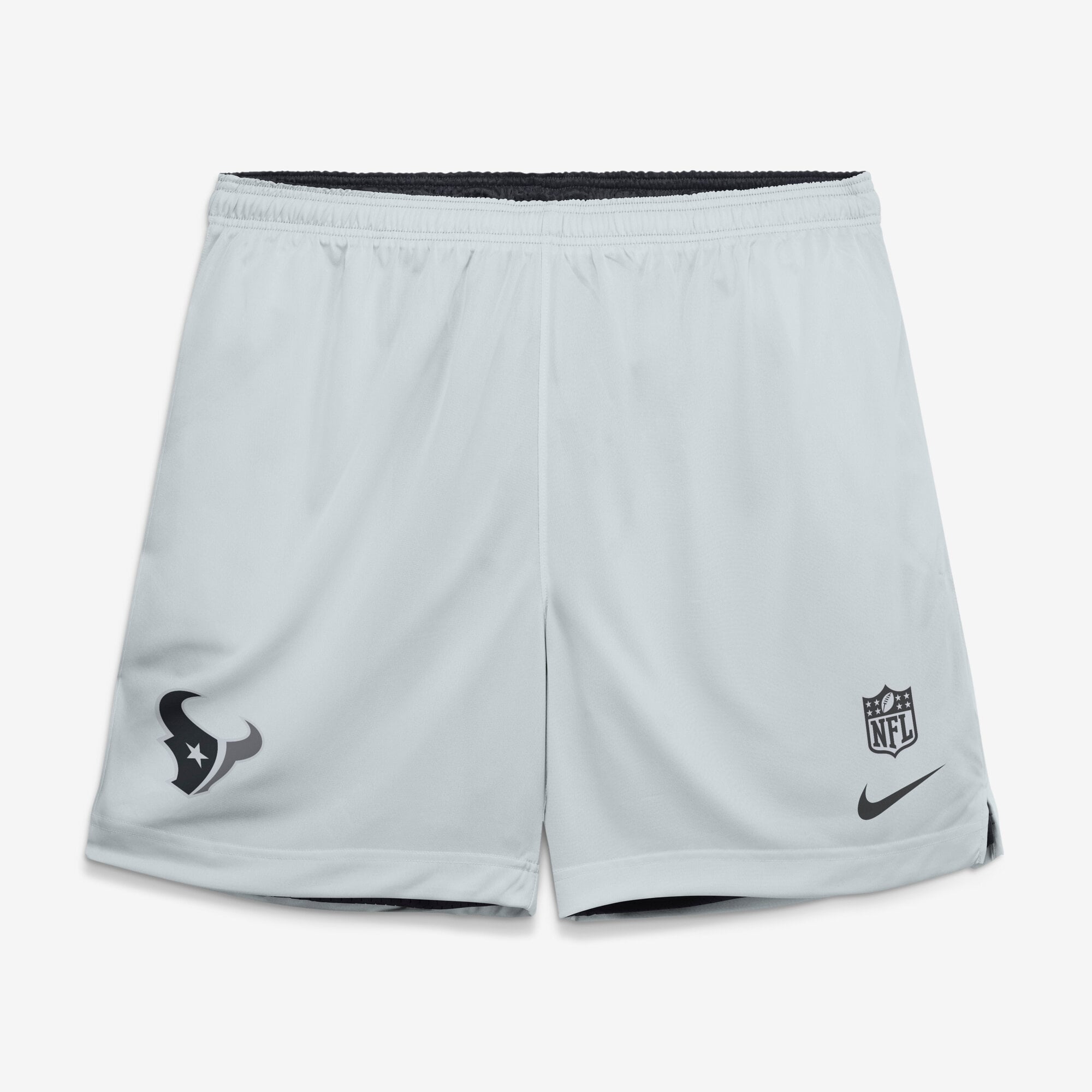 Short réversible Nike Dri-FIT bleu marine/platine pour homme, Houston Texans, modèle Sideline Standard Issue.