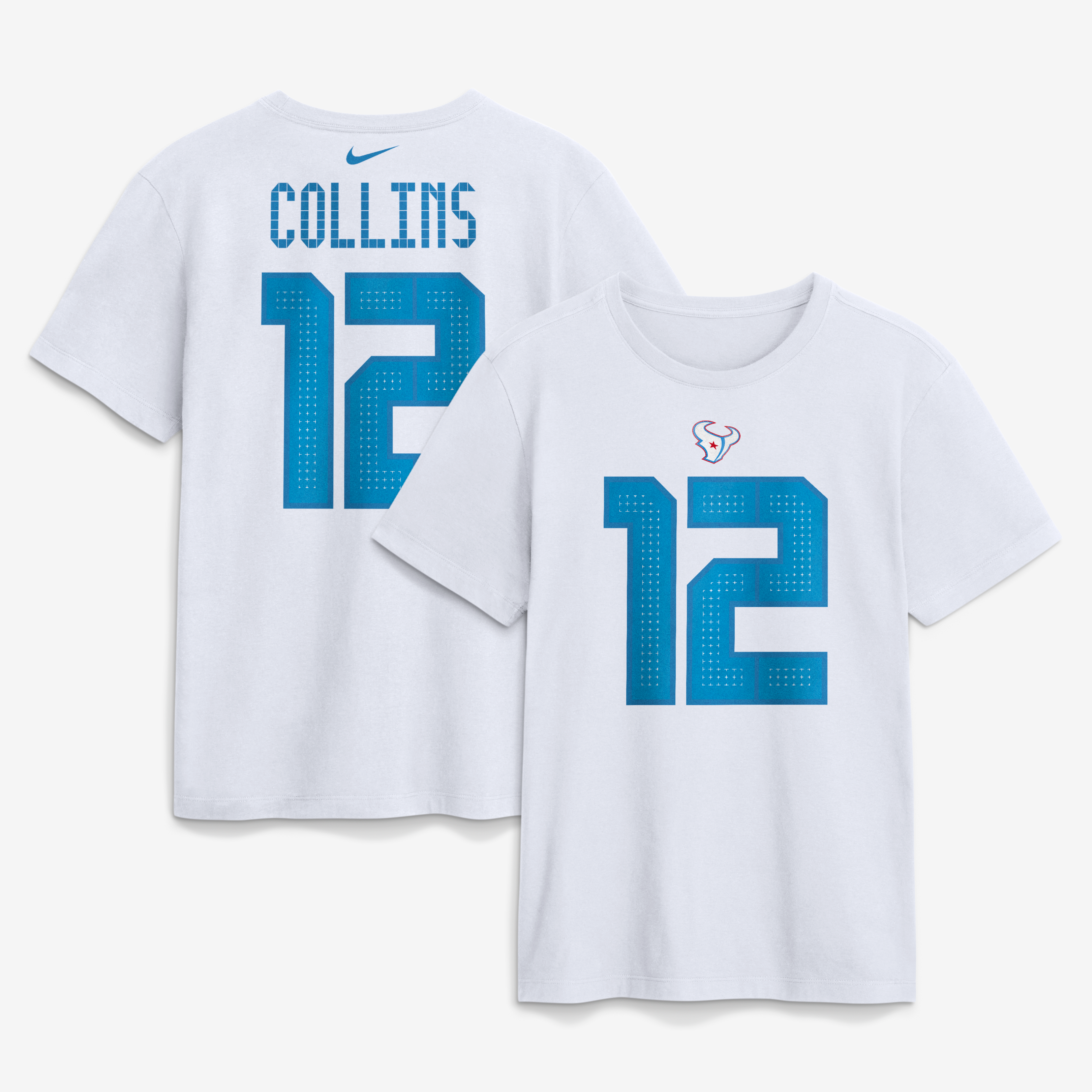 Men's Nike Nico Collins White Houston Texans 2026 Rivalries Collection Player Name & Number T-Shirt