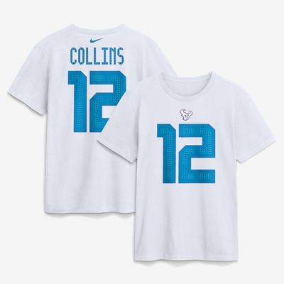 Nico Collins Houston Texans Nike 2026 Rivalries Collection Player Name & Number T-Shirt - White