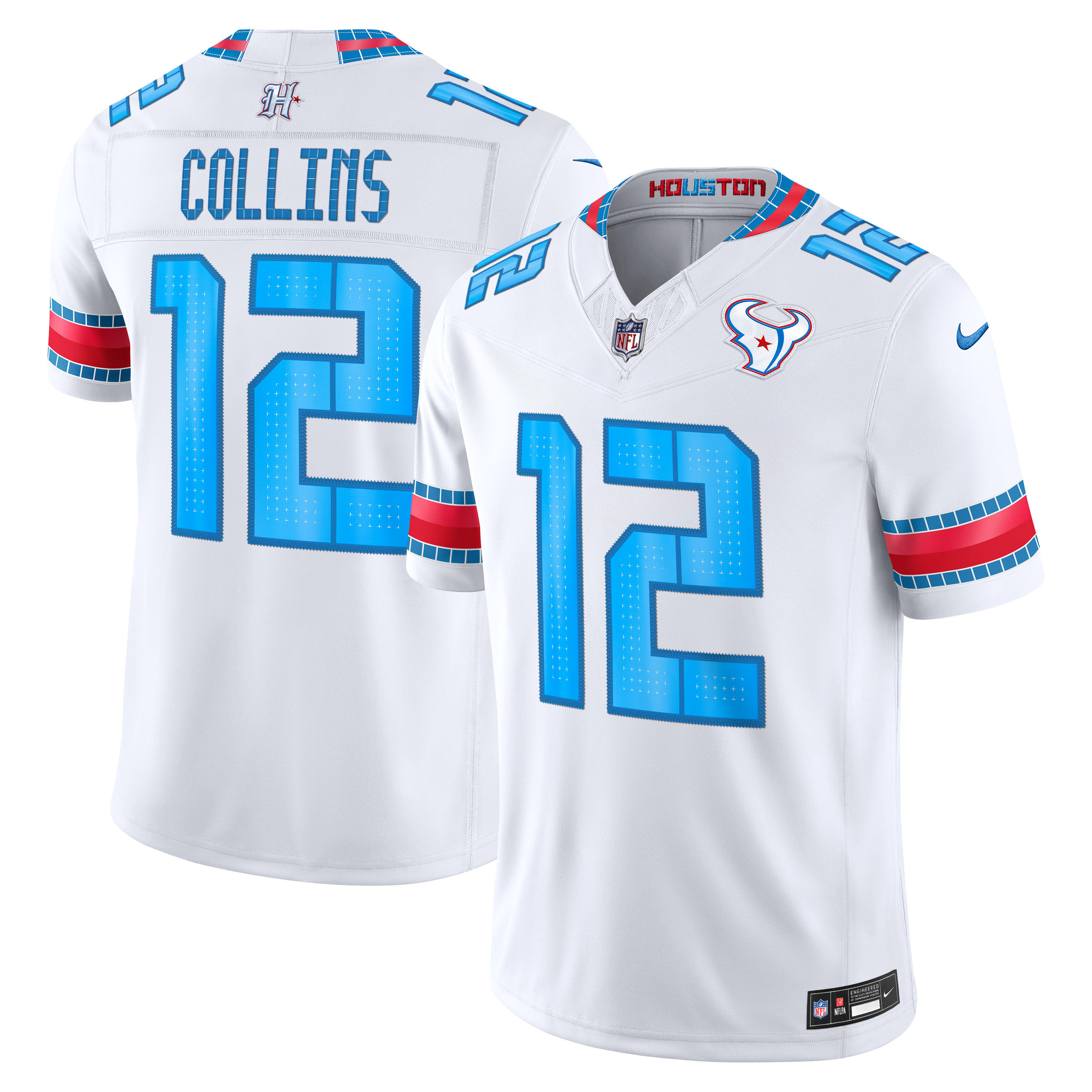 Men's Nike Nico Collins White Houston Texans 2026 Rivalries Collection Stitched Limited Jersey